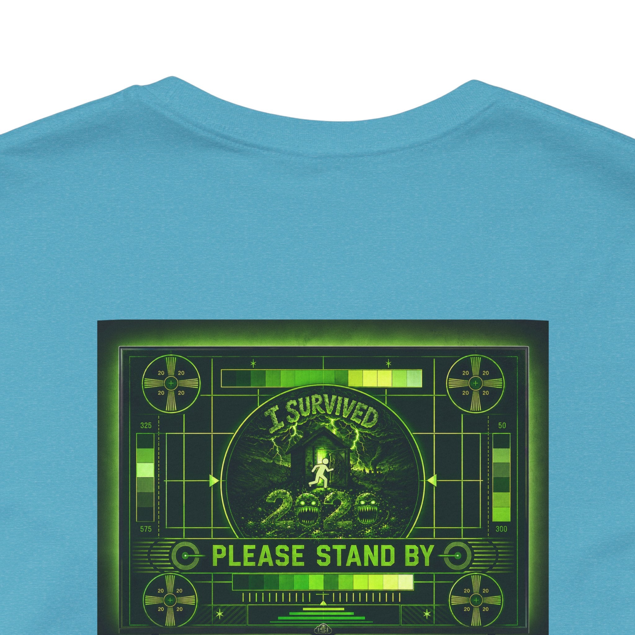 I Survived 2020 — "Please Stand By" Test Pattern Toxic Signal Tee Summer Premiere Unisex Jersey Short Sleeve Tee