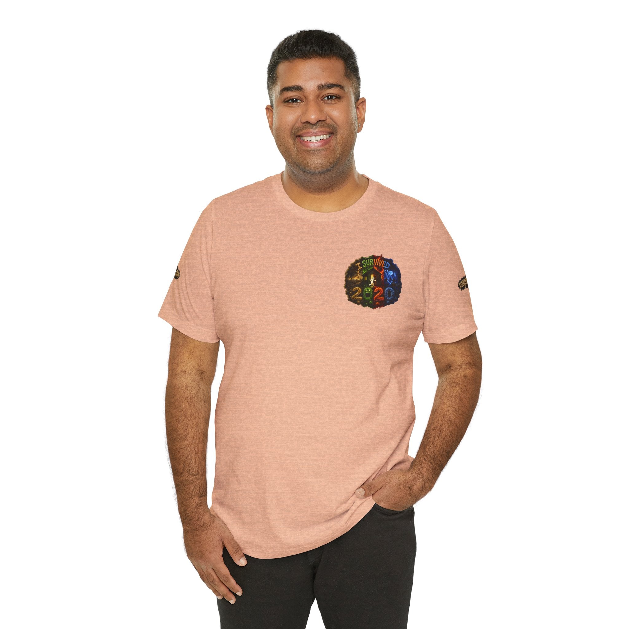 I Survived 2020 — "No Signal" Test Pattern Tee Alien Broadcast Finale Summer Premiere Unisex Jersey Short Sleeve Tee