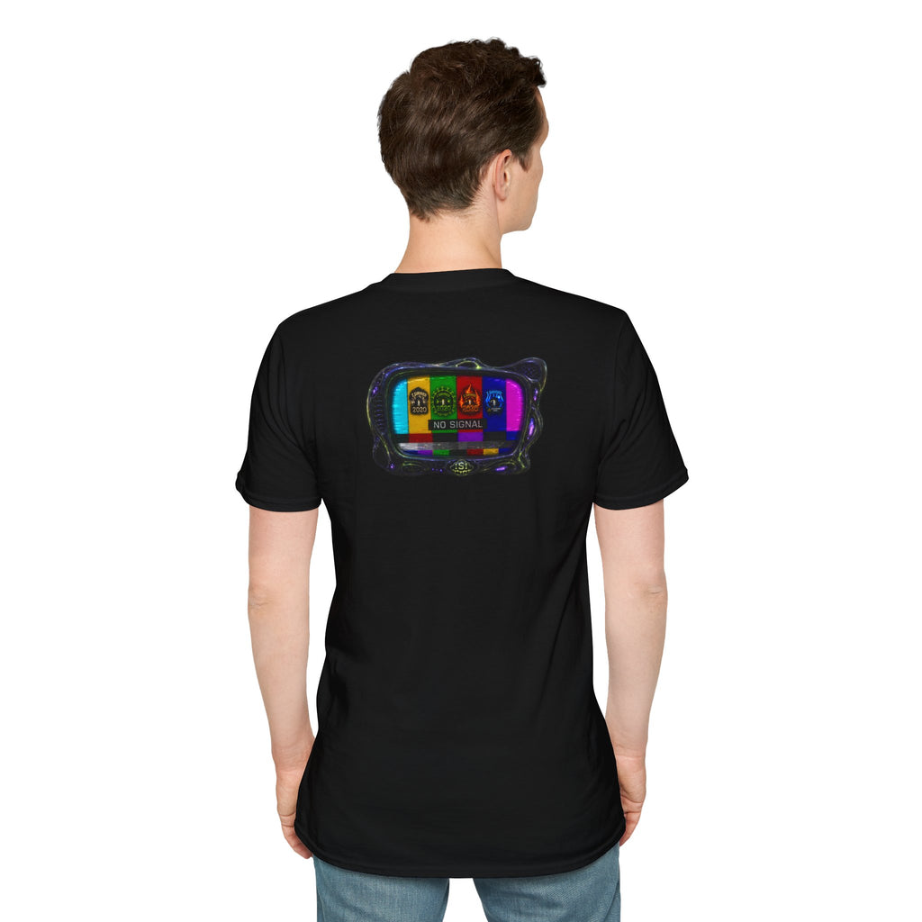 I Survived 2020 — "No Signal" Test Pattern Tee Alien Broadcast Finale Summer Premiere Unisex Softstyle T-Shirt