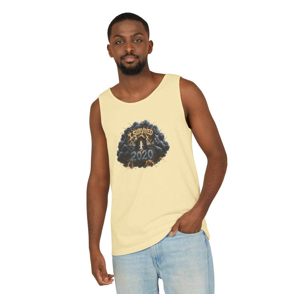 I Survived 2020 — Original PILOT Design: Director's Cut Unisex Garment-Dyed Tank Top