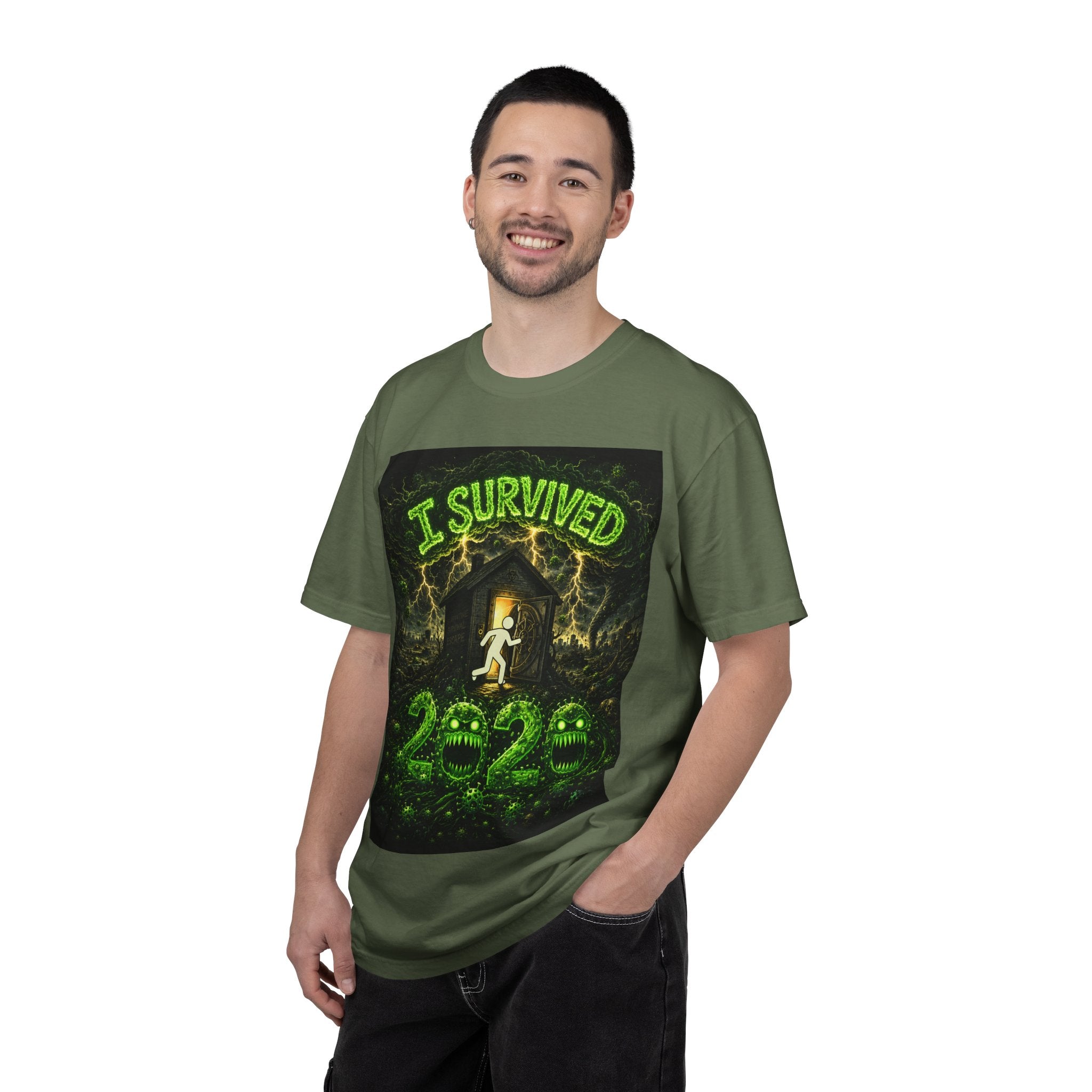 I Survived 2020 — PANDEMIC S1:E4: "Mask Madness" Unisex Garment-Dyed T-shirt