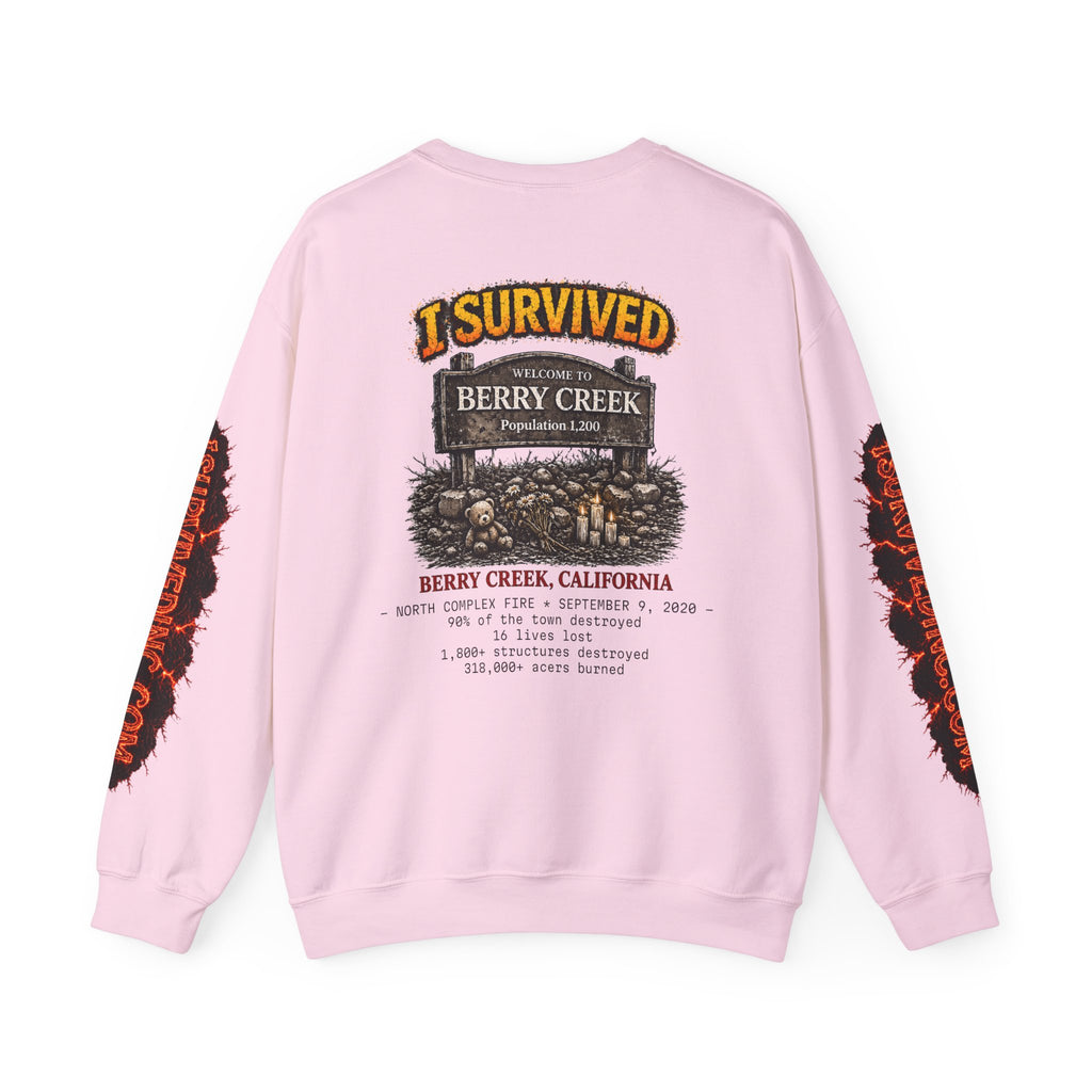 I Survived 2020 — S2:E1 "Berry Creek" | Wildfire Edition Memorial Unisex Heavy Blend™ Crewneck Sweatshirt