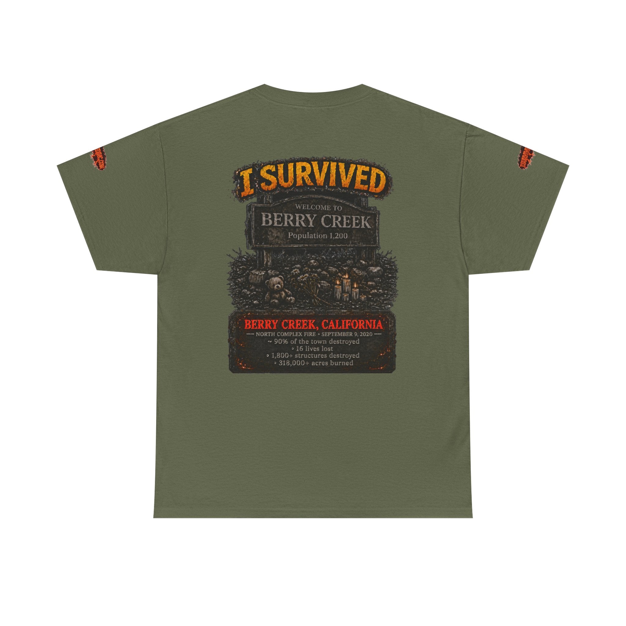 I Survived 2020 — WILDFIRES S2:E1: Special Edition "Berry Creek" Memorial Unisex Heavy Cotton Tee