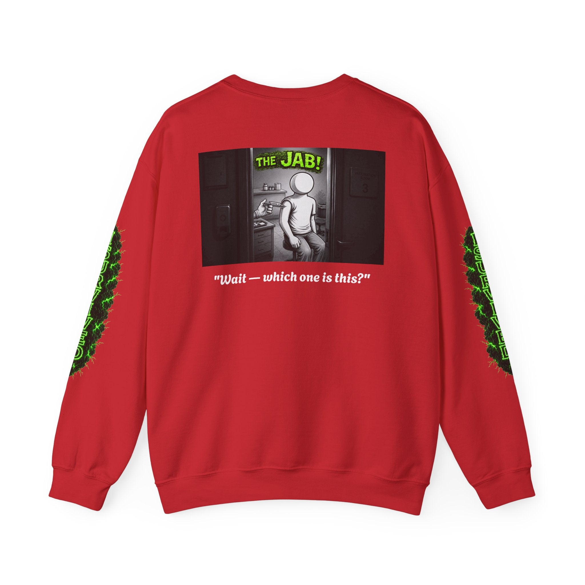 I Survived 2020 — Director's Cut S1:E3 "The Jab!" | Pandemic Edition Unisex Heavy Blend™ Crewneck Sweatshirt