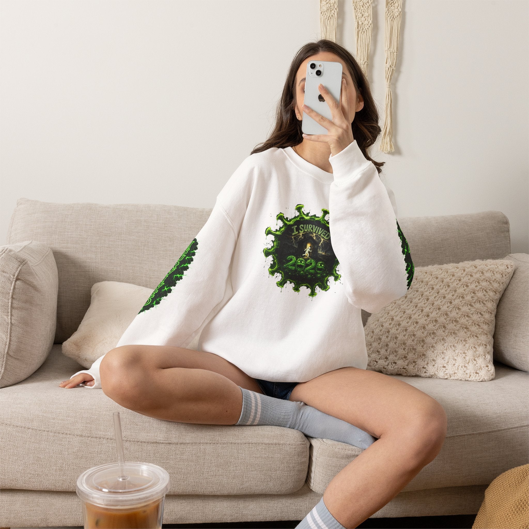 I Survived 2020 — PANDEMIC S1:E1: Director's Cut "COVID-19: The Coronavirus" Unisex Heavy Blend™ Crewneck Sweatshirt