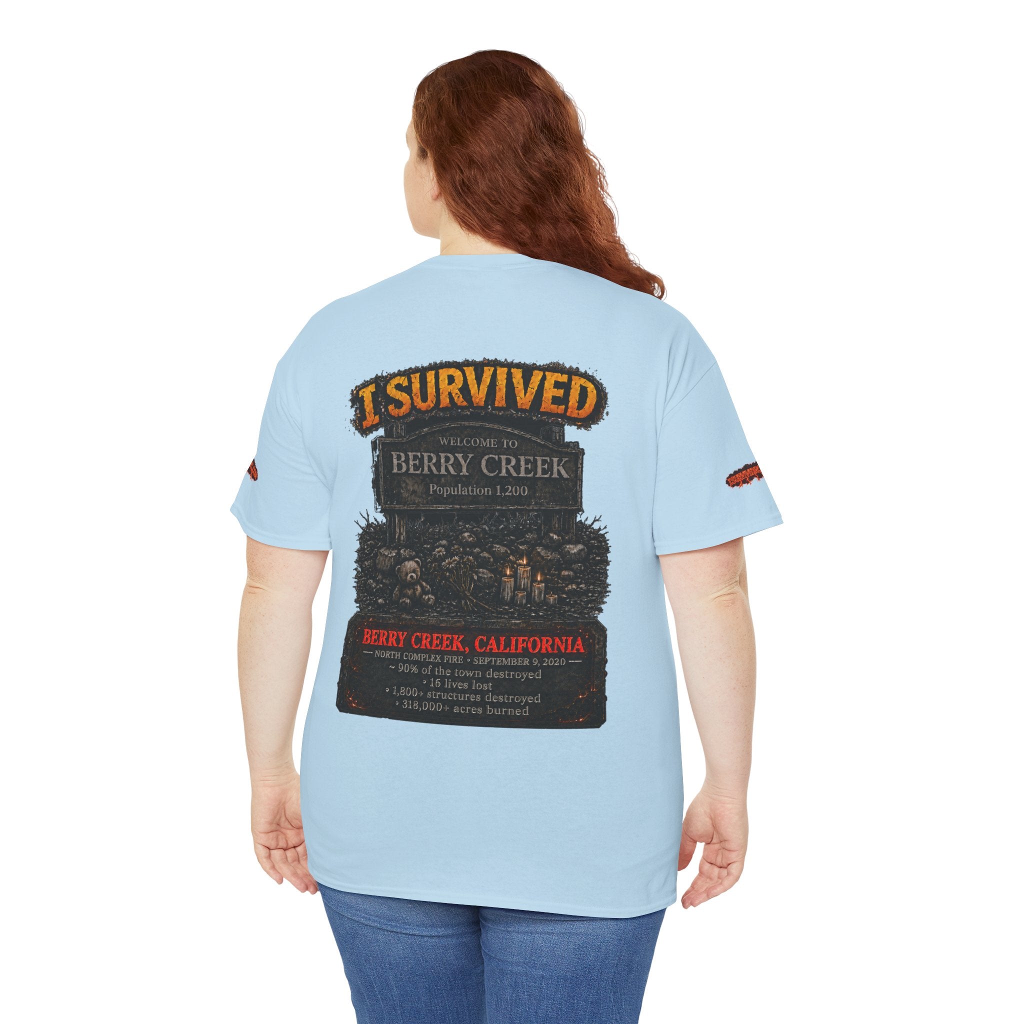 I Survived 2020 — Director's Cut S2:E1 "Berry Creek" | Wildfire Edition Memorial Unisex Heavy Cotton Tee (SPECIAL EDITION)