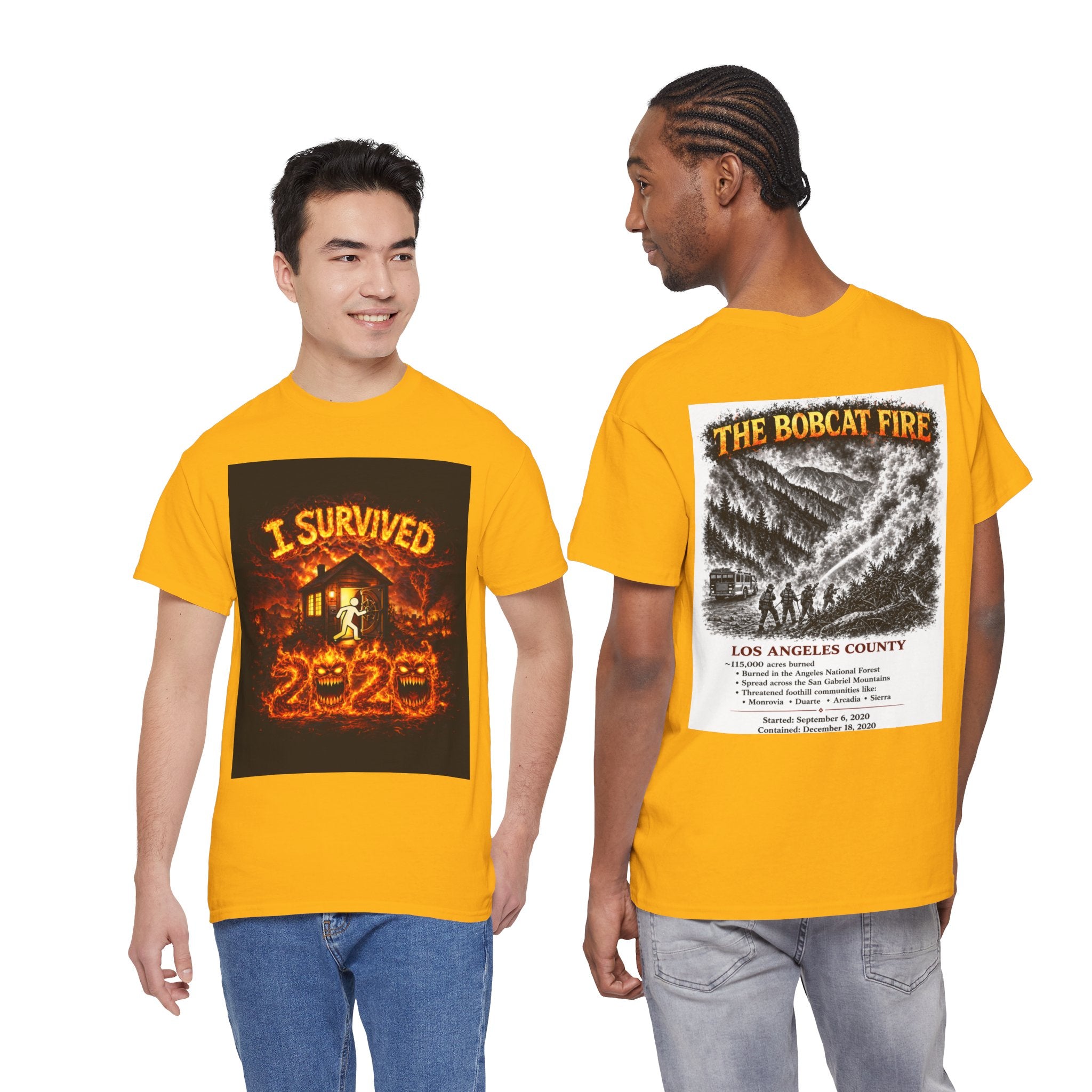 I Survived 2020 — S2:E2 "The Bobcat Fire" | Wildfire Edition Memorial Unisex Heavy Cotton Tee