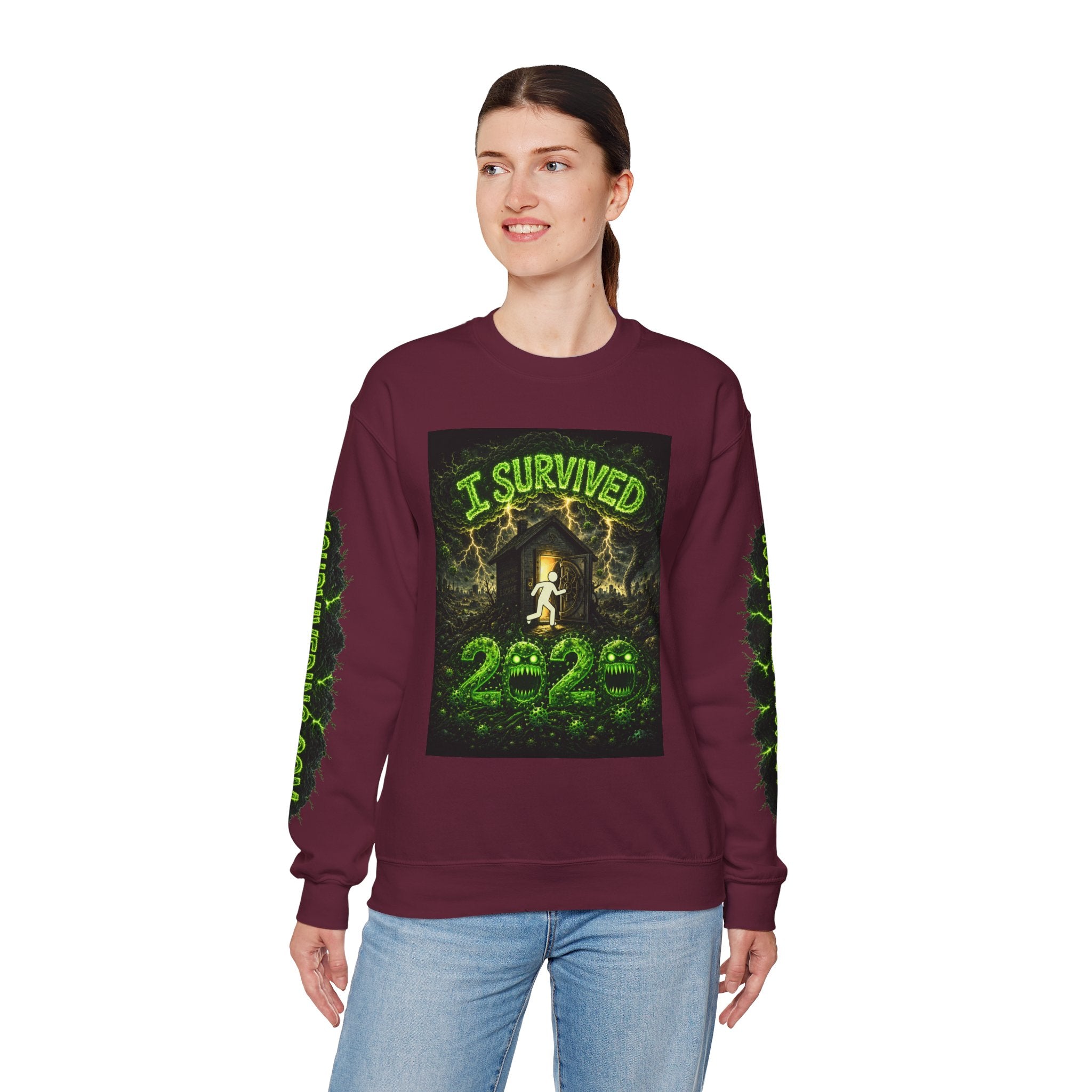 I Survived 2020 — PANDEMIC S1:E3: "The Jab!" Unisex Heavy Blend™ Crewneck Sweatshirt