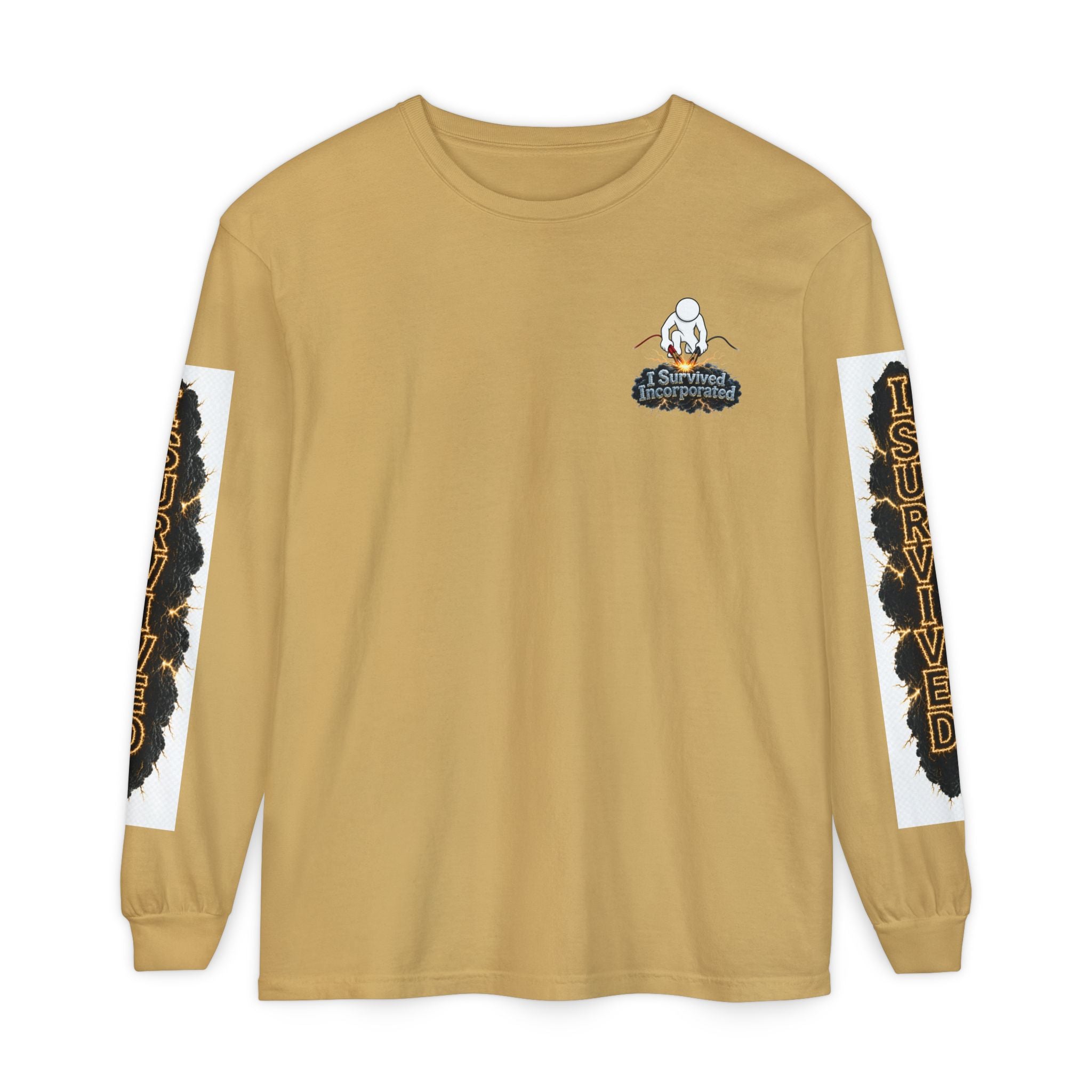 I Survived 2020 — "Please Stand By" Test Pattern Tee Special Edition Summer Premier Unisex Garment-Dyed Long Sleeve T-Shirt