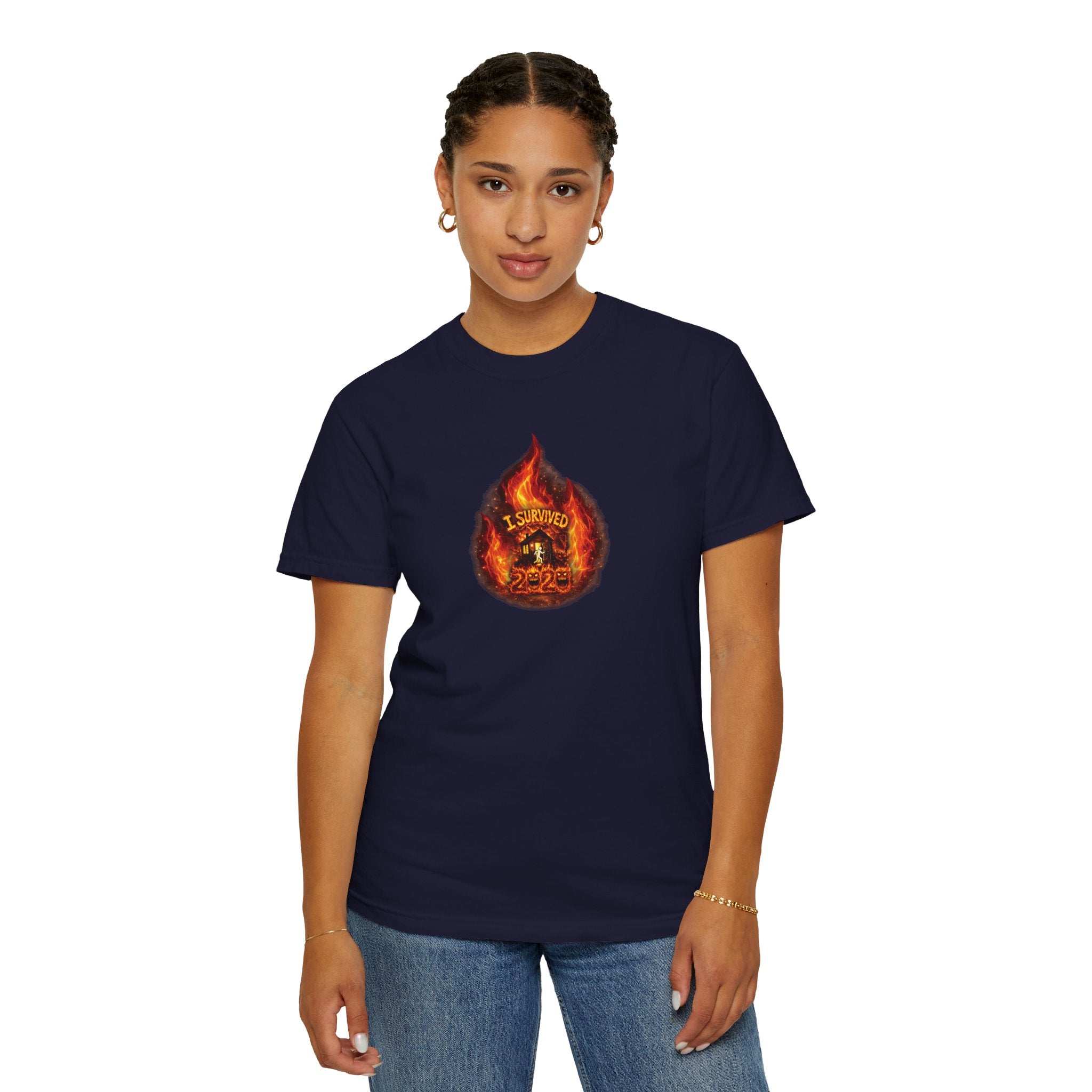 I Survived 2020 — WILDFIRES S2:E4: Director's Cut "Western U.S. Wildfire Season" Memorial Unisex Garment-Dyed T-shirt