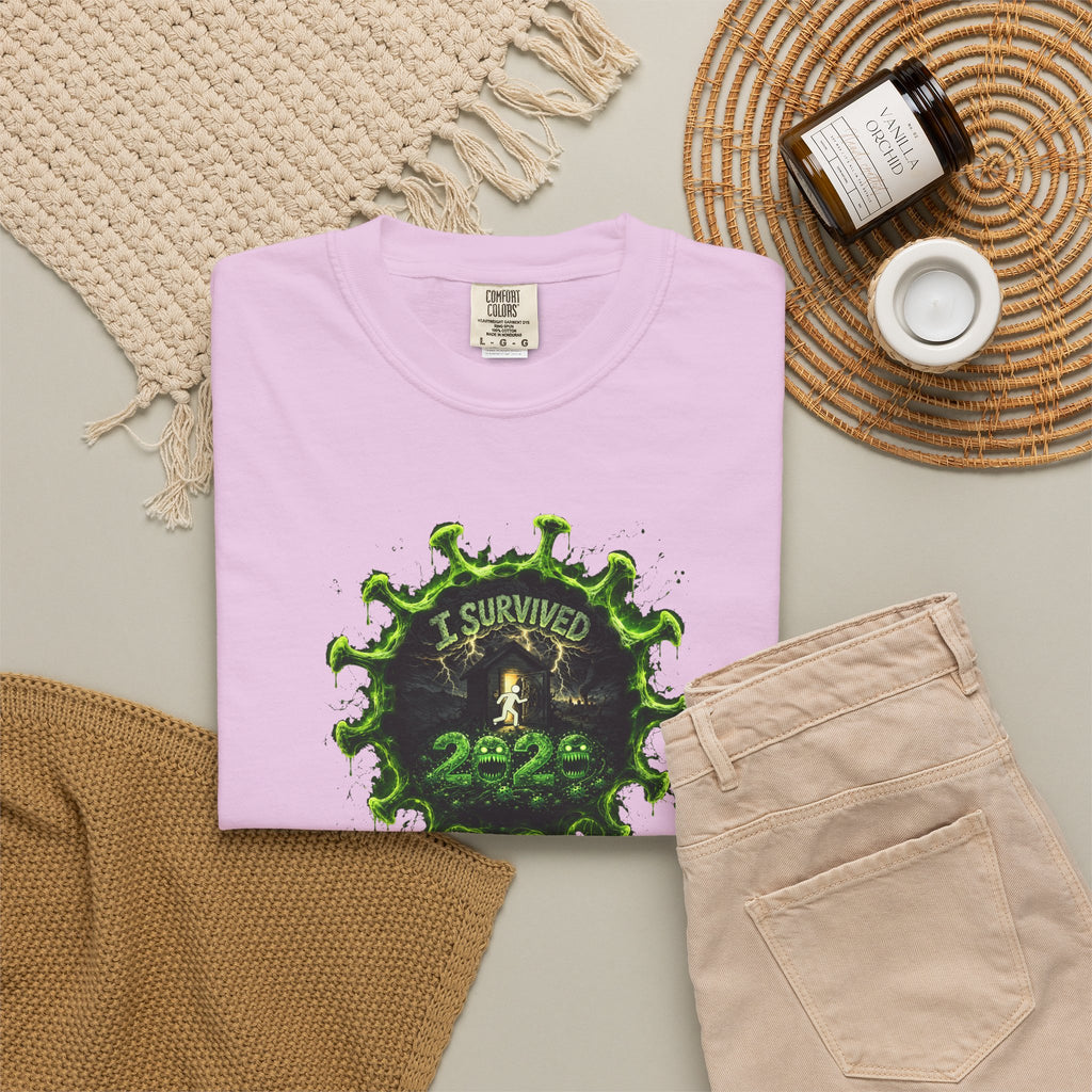 I Survived 2020 —  PANDEMIC S1:E1: Director's Cut "COVID-19: The Coronavirus" Unisex Garment-Dyed T-shirt
