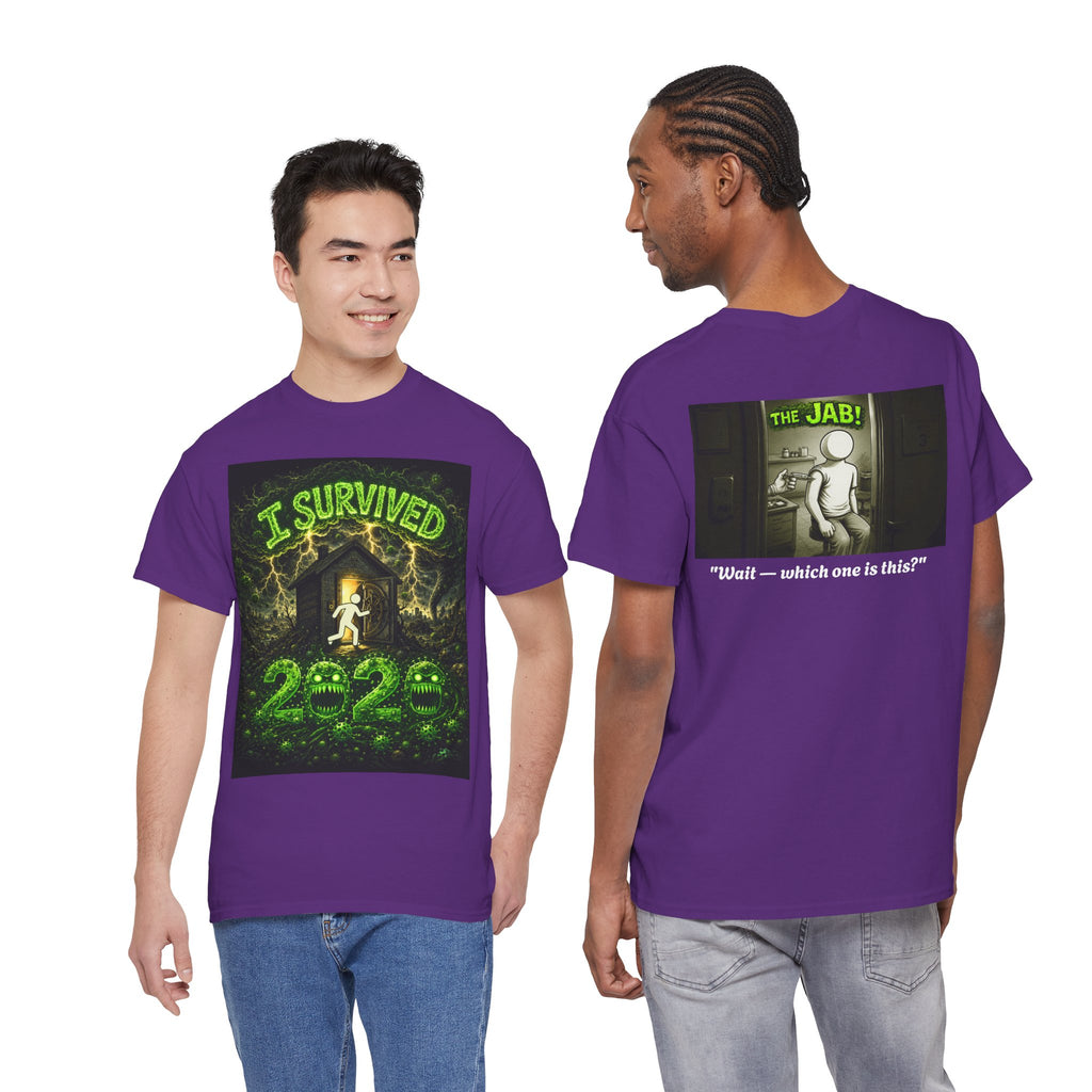 Sobreviví al 2020 — T1:E3 "¡La vacuna!" | Camiseta unisex de algodón grueso Edición Pandemia