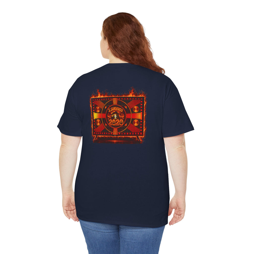 I Survived 2020 — "Please Stand By" Test Pattern Tee Wildfire Signal Edition Summer Premiere Unisex Heavy Cotton Tee