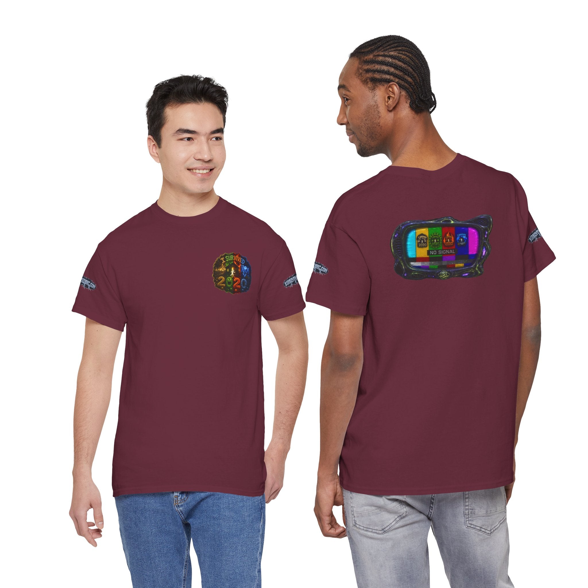 I Survived 2020 — "No Signal" Test Pattern Tee Alien Broadcast Finale Special Edition Summer Premiere Unisex Heavy Cotton Tee