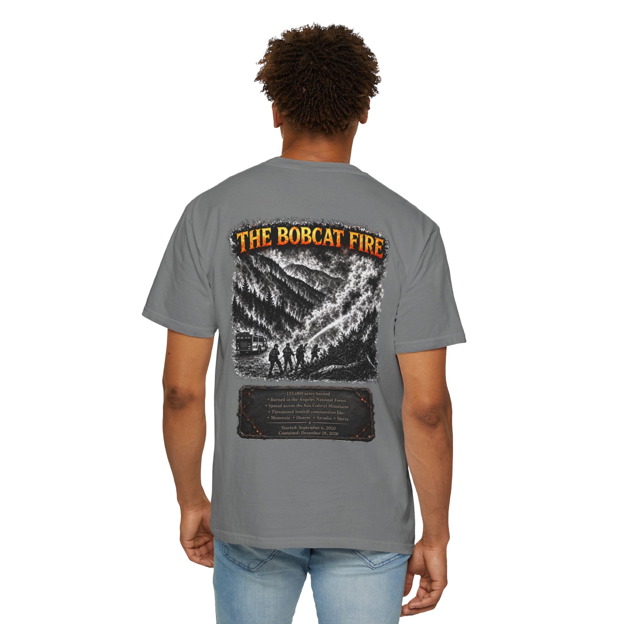 I Survived 2020 — WILDFIRES S2:E2: Director's Cut "The Bobcat Fire" Memorial Unisex Garment-Dyed T-shirt