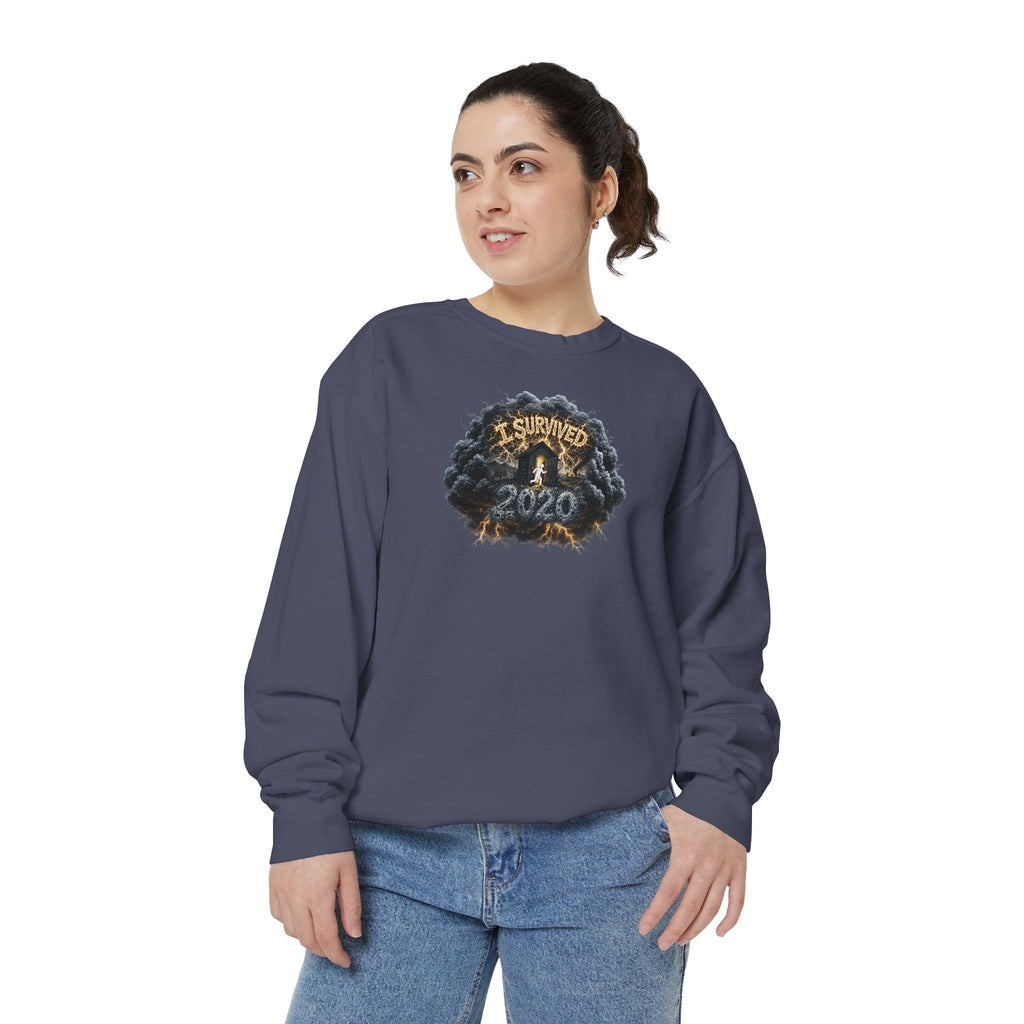 I Survived 2020 — Original PILOT Design: Director's Cut Unisex Garment-Dyed Sweatshirt