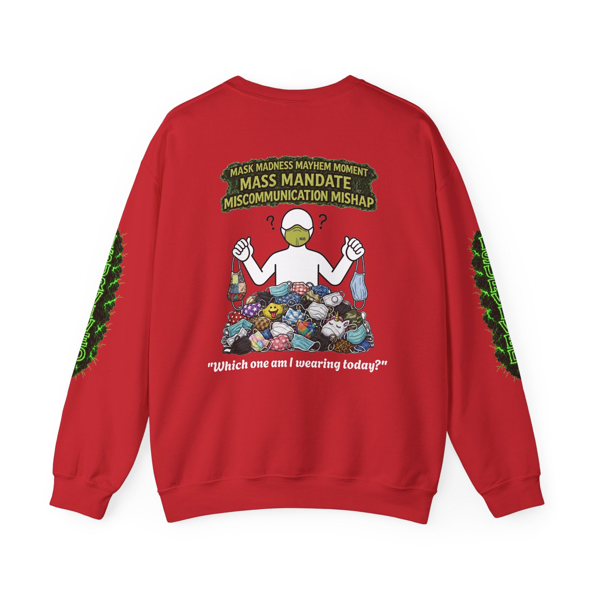 I Survived 2020 — Director's Cut S1:E4 "Mask Madness Mayhem Moment" | Pandemic Edition Unisex Heavy Blend™ Crewneck Sweatshirt