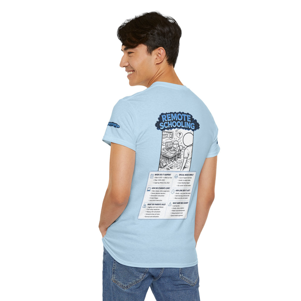 I Survived 2020 — LOCKDOWN S3:E3: Special Edition "Remote Schooling" Unisex Heavy Cotton Tee