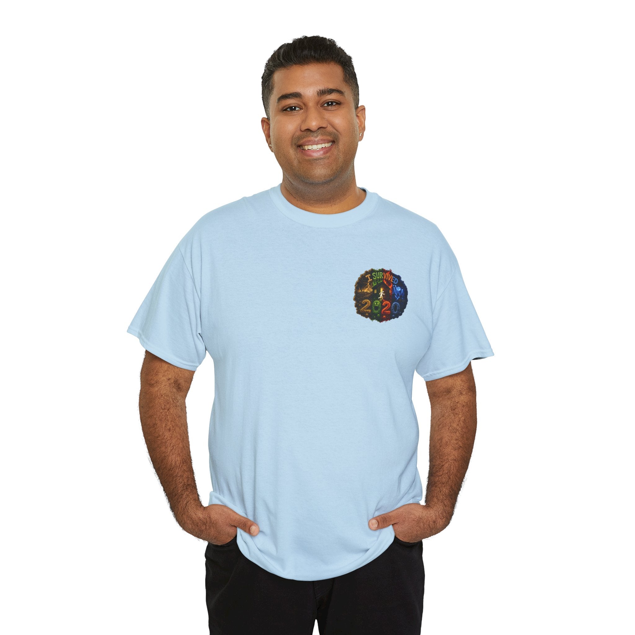 I Survived 2020 — "No Signal" Test Pattern Tee Alien Broadcast Finale Summer Premiere Unisex Heavy Cotton Tee