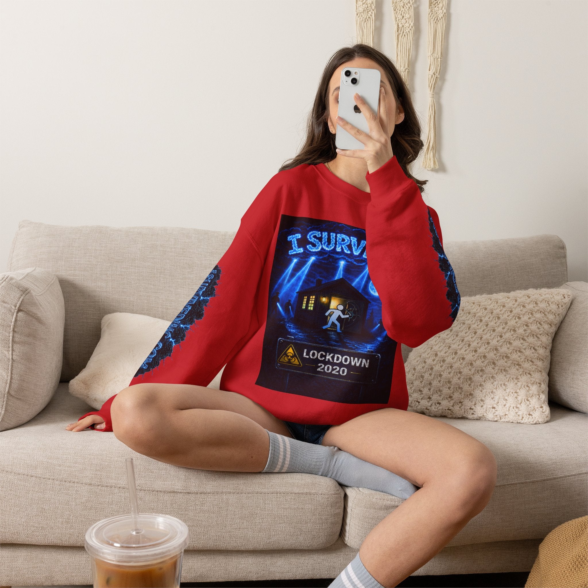 I Survived 2020 — LOCKDOWN S3:E3: Special Edition "Remote Schooling" Unisex Heavy Blend™ Crewneck Sweatshirt