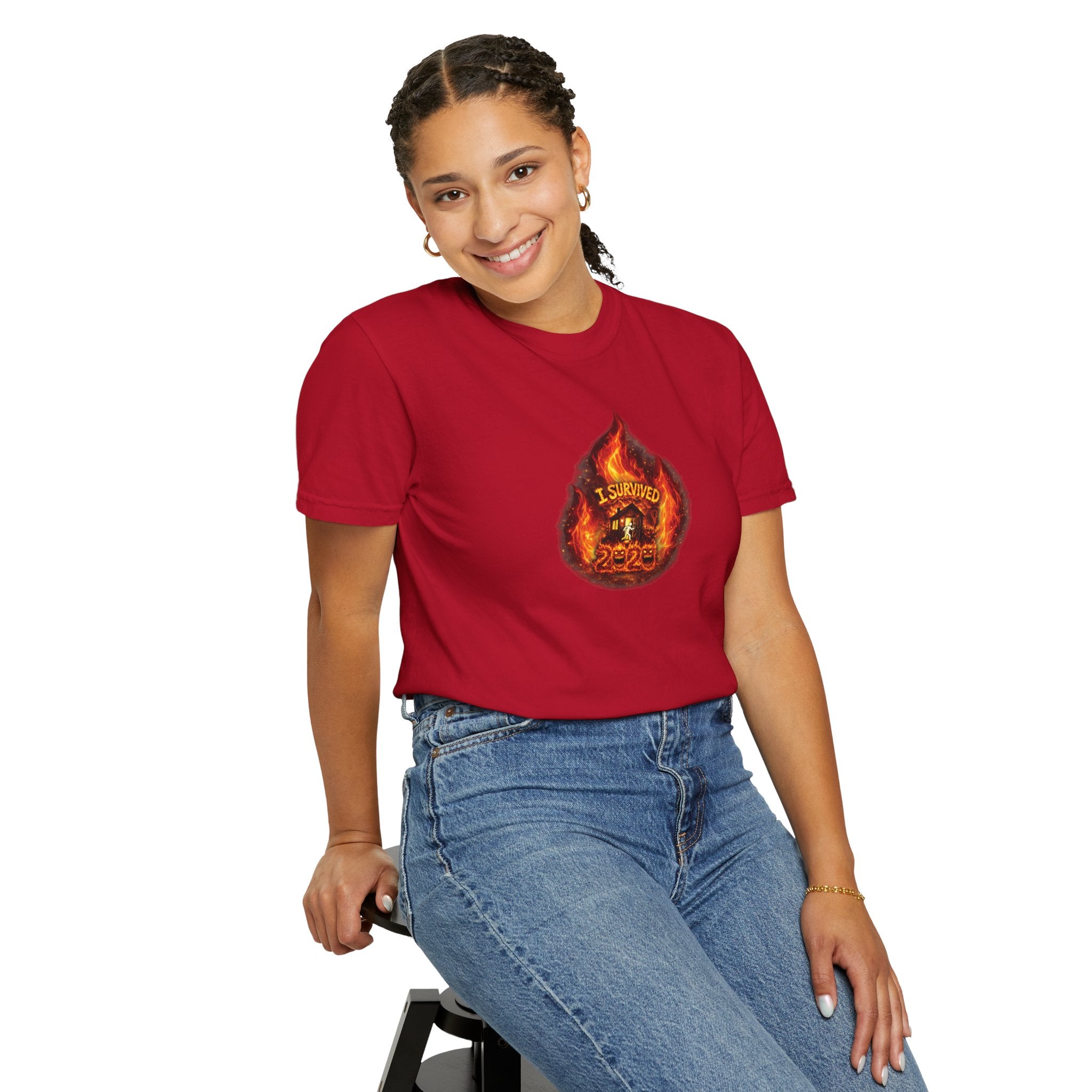 I Survived 2020 — WILDFIRES S2:E1: Director's Cut "Berry Creek" Memorial Unisex Garment-Dyed T-shirt