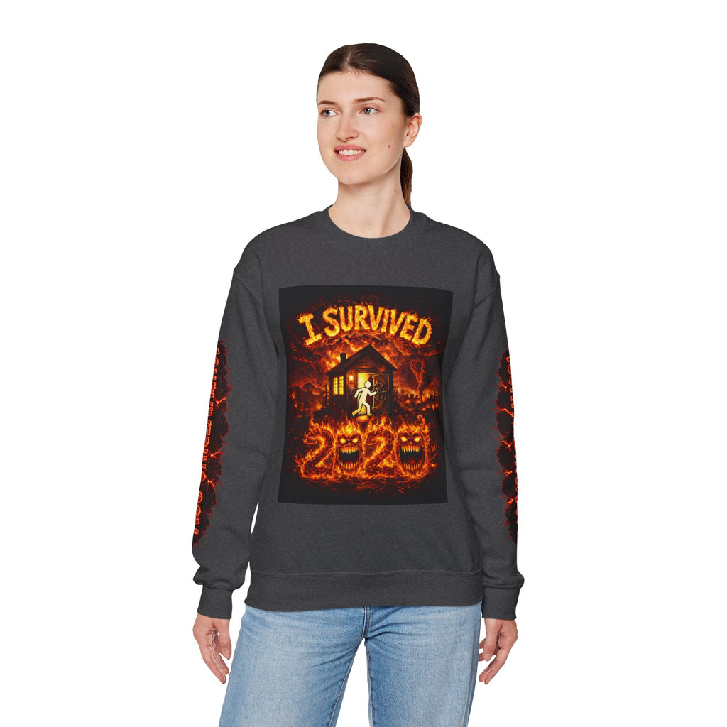 I Survived 2020 — WILDFIRES S2:E4: "Western U.S." Memorial Unisex Heavy Blend™ Crewneck Sweatshirt