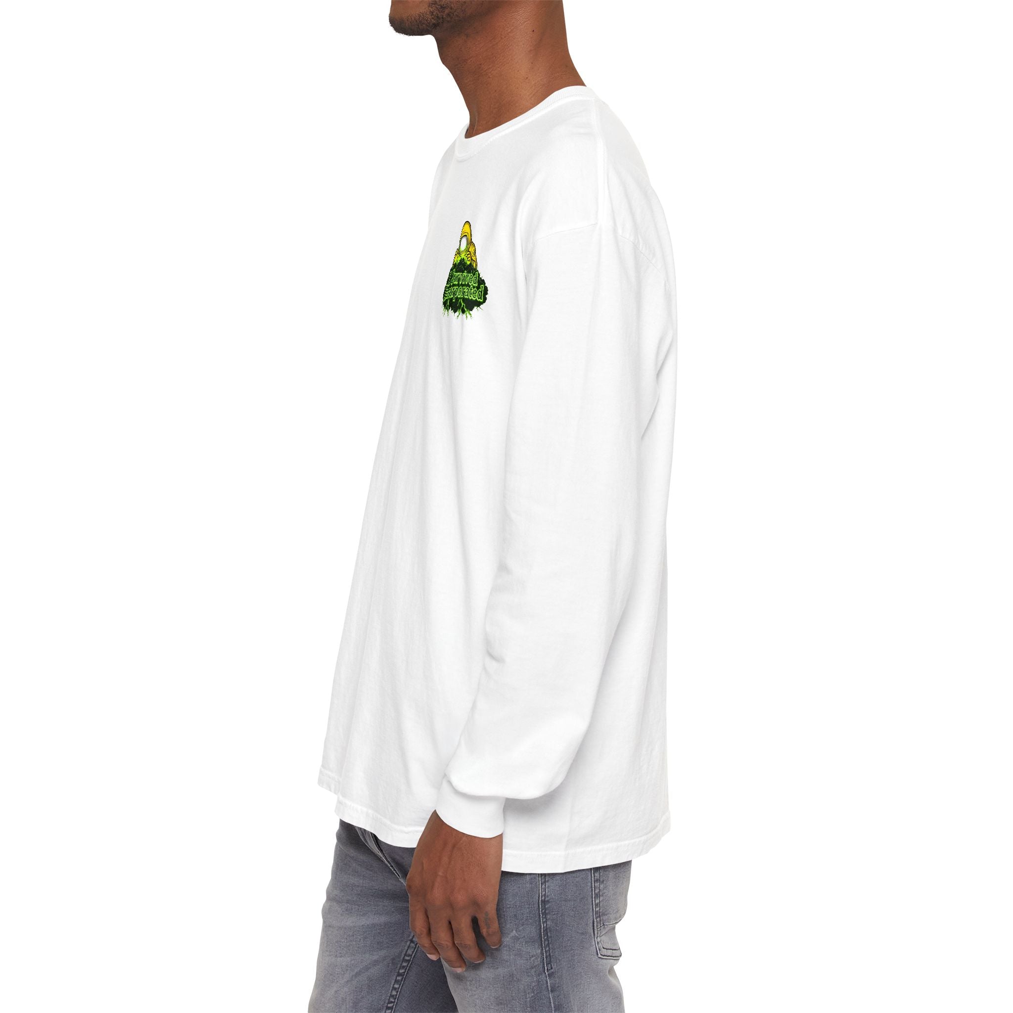 I Survived 2020 — "Please Stand By" Test Pattern Toxic Signal Tee Summer Premiere Unisex Garment-Dyed Long Sleeve T-Shirt
