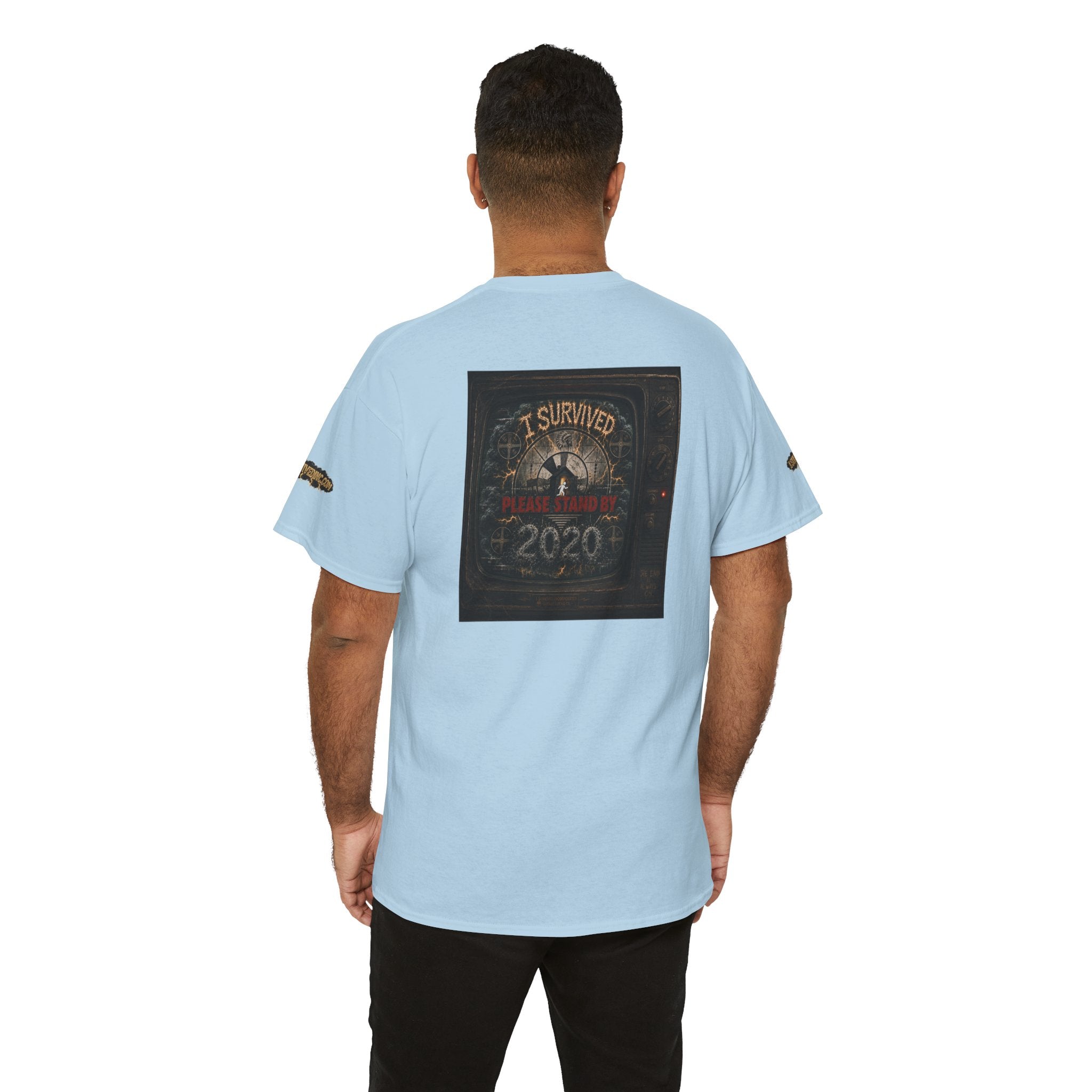 I Survived 2020 — "Please Stand By" Test Pattern Tee Special Edition Summer Premier Unisex Heavy Cotton Tee