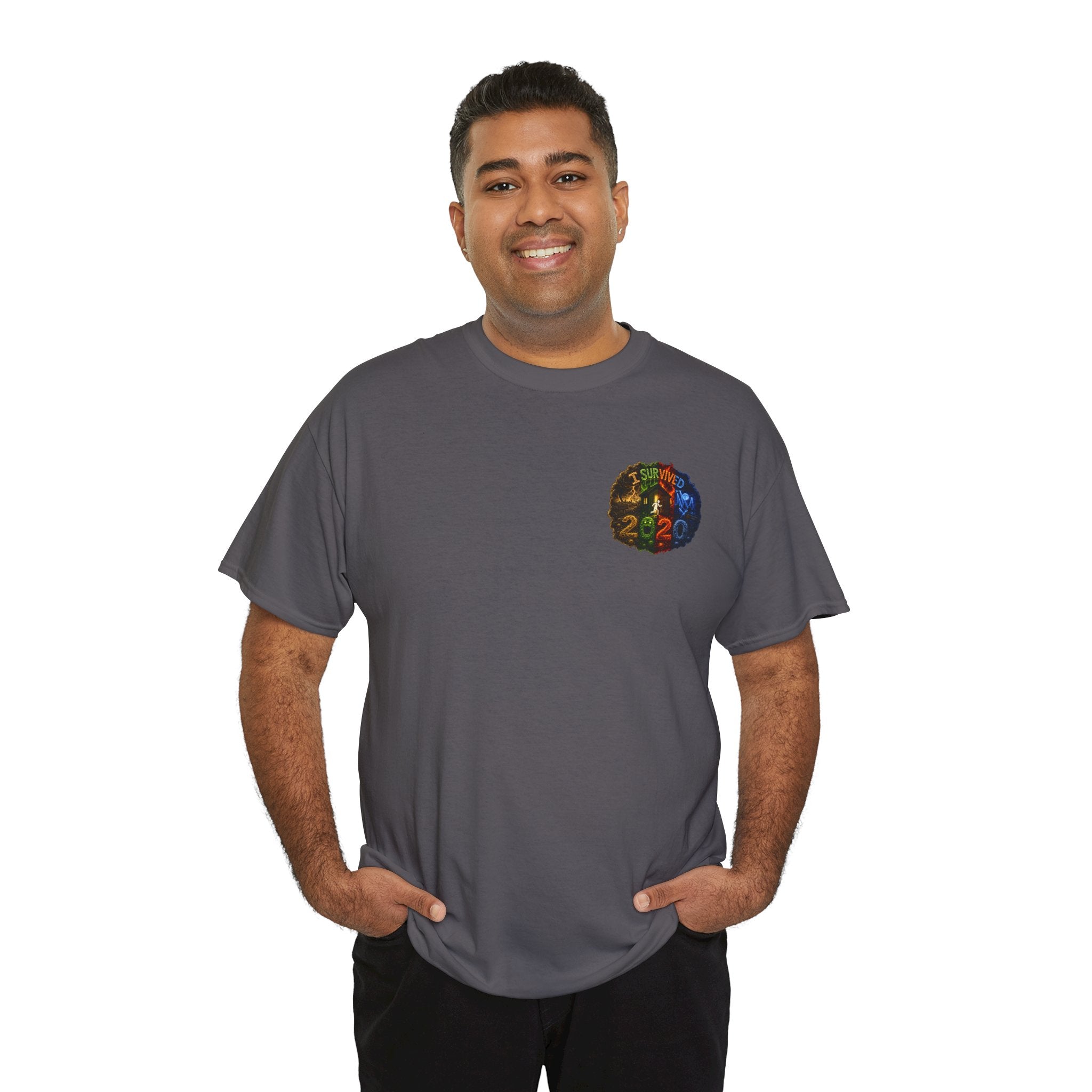 I Survived 2020 — "No Signal" Test Pattern Tee Alien Broadcast Finale Summer Premiere Unisex Heavy Cotton Tee