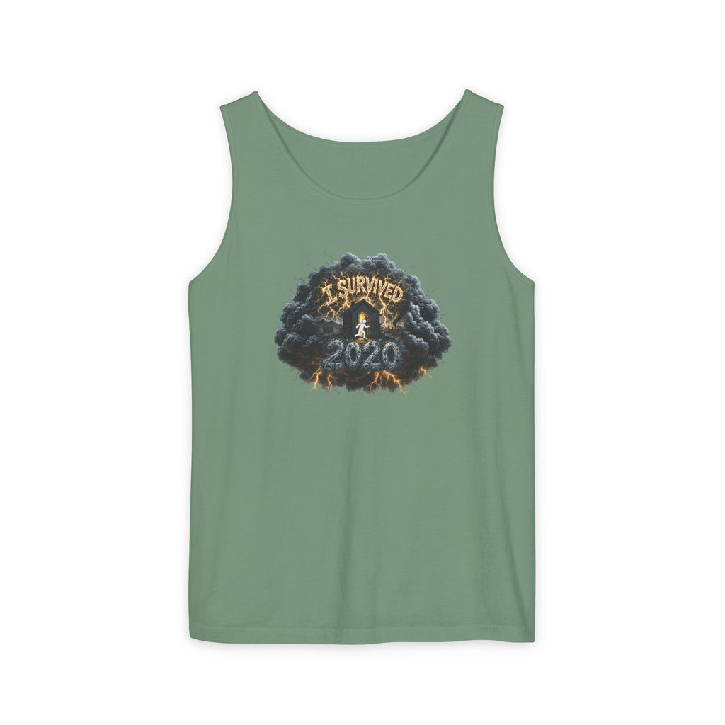I Survived 2020 — Original PILOT Design: Director's Cut Unisex Garment-Dyed Tank Top