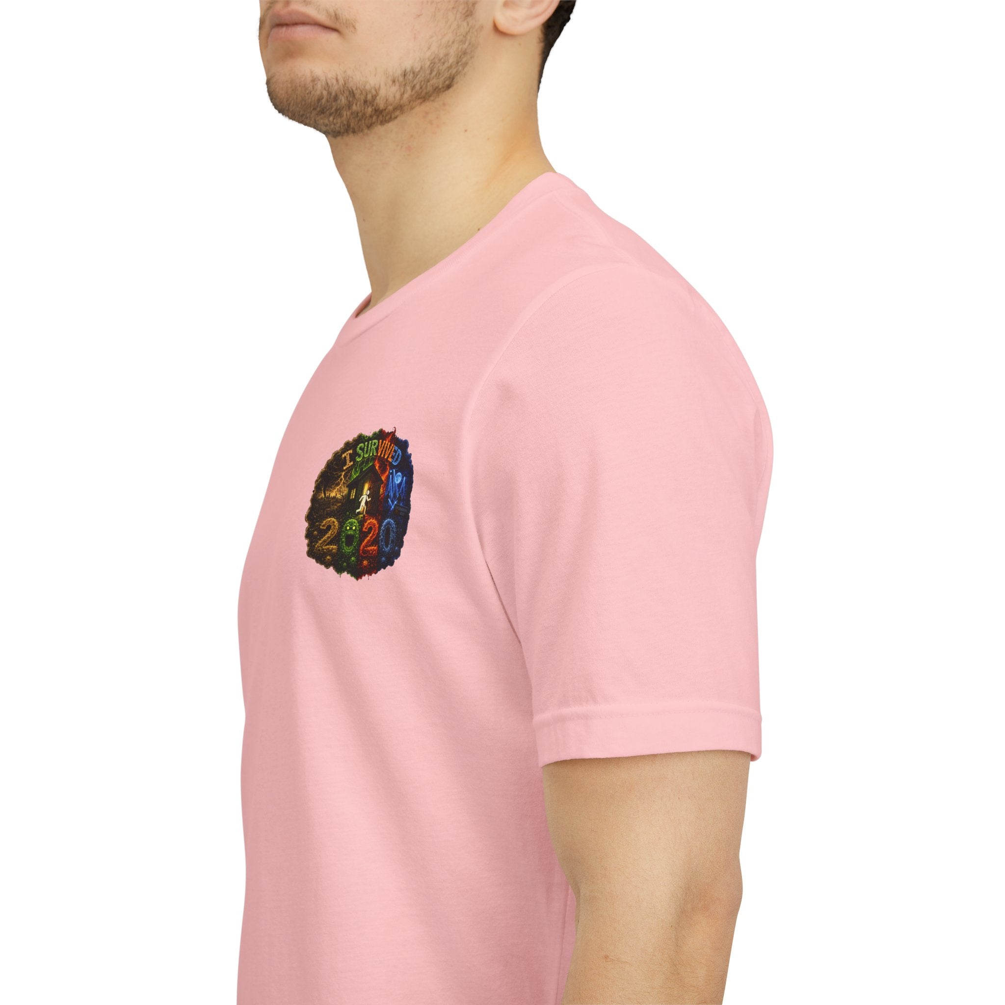 I Survived 2020 — "No Signal" Test Pattern Tee Alien Broadcast Finale Summer Premiere Unisex Jersey Short Sleeve Tee