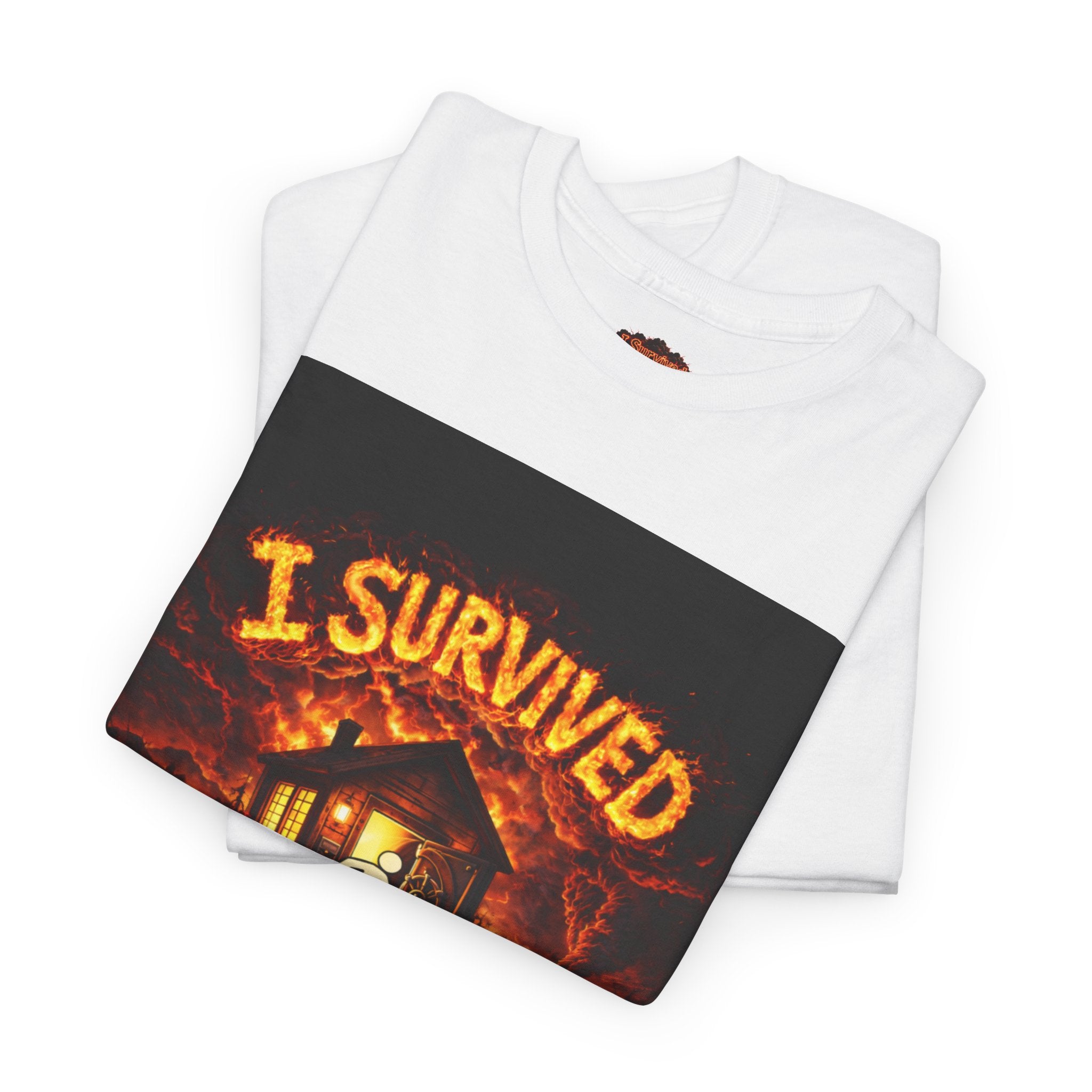 J'ai survécu à 2020 — S2:E4 « Saison des incendies de forêt dans l'Ouest américain » | Finale de mi-saison Partie 1 | T-shirt unisexe épais en coton commémoratif Édition Incendies de Forêt (ÉDITION SPÉCIALE)