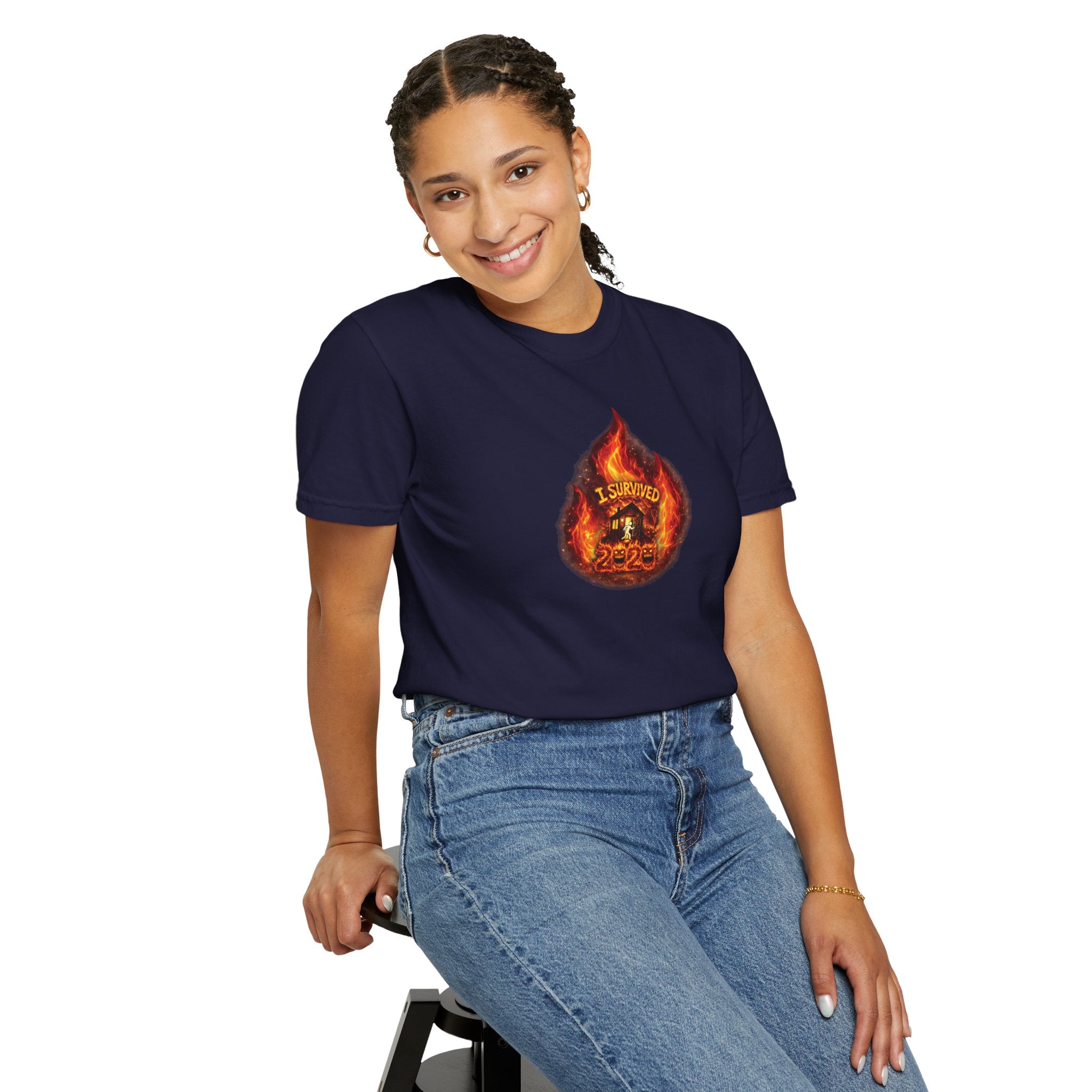 I Survived 2020 — WILDFIRES S2:E4: Director's Cut "Western U.S. Wildfire Season" Memorial Unisex Garment-Dyed T-shirt