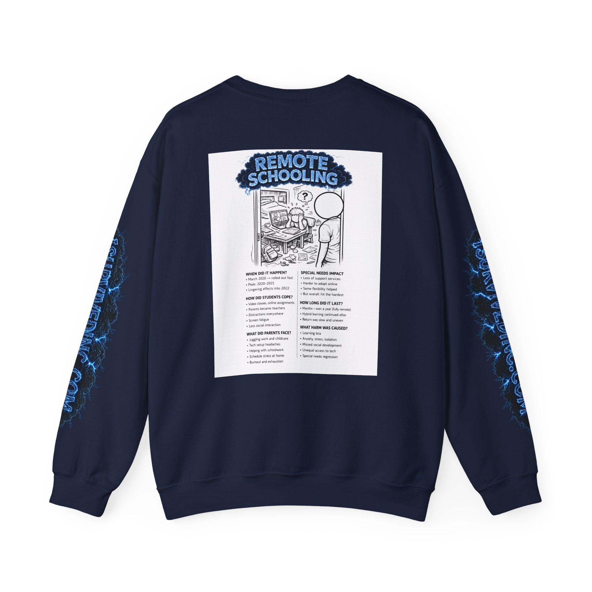 I Survived 2020 — S3:E3 "Remote Schooling" | Lockdown Edition Documentary Unisex Heavy Blend™ Crewneck Sweatshirt