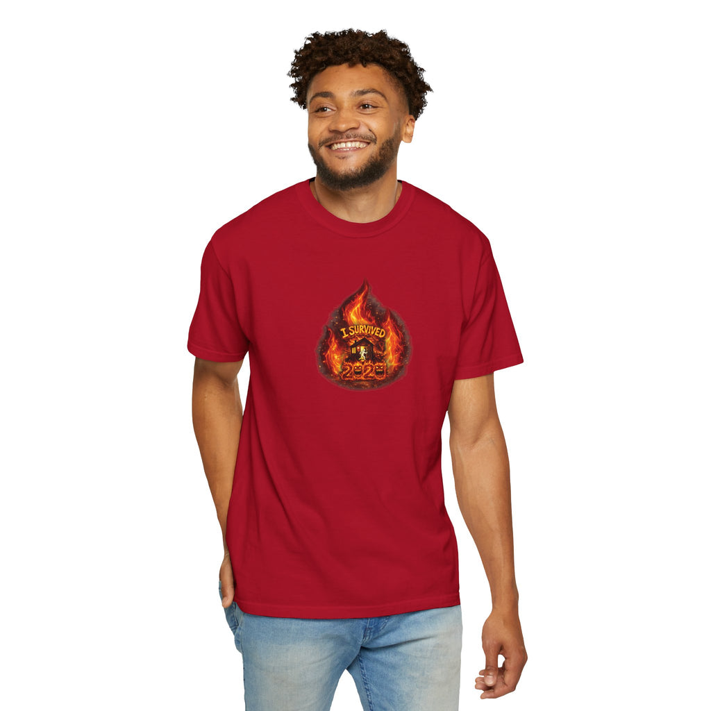 I Survived 2020 — WILDFIRES S2:E1: Director's Cut "Berry Creek" Memorial Unisex Garment-Dyed T-shirt