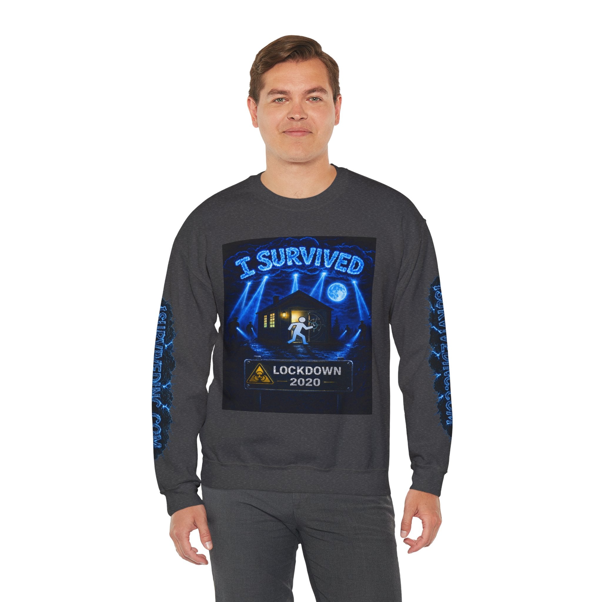 I Survived 2020 — LOCKDOWN S3:E3: Special Edition "Remote Schooling" Unisex Heavy Blend™ Crewneck Sweatshirt