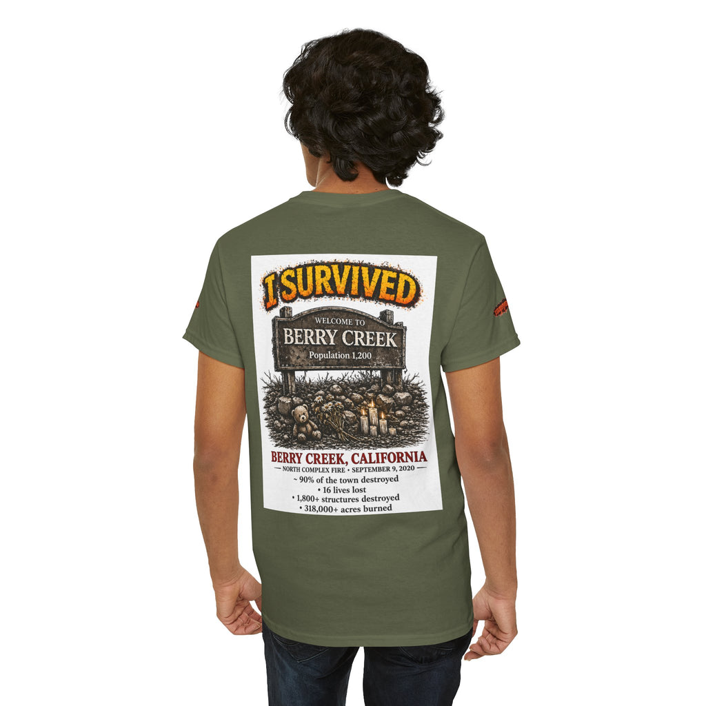 I Survived 2020 — S2:E1 "Berry Creek" | Wildfire Edition Memorial Unisex Heavy Cotton Tee (SPECIAL EDITION)