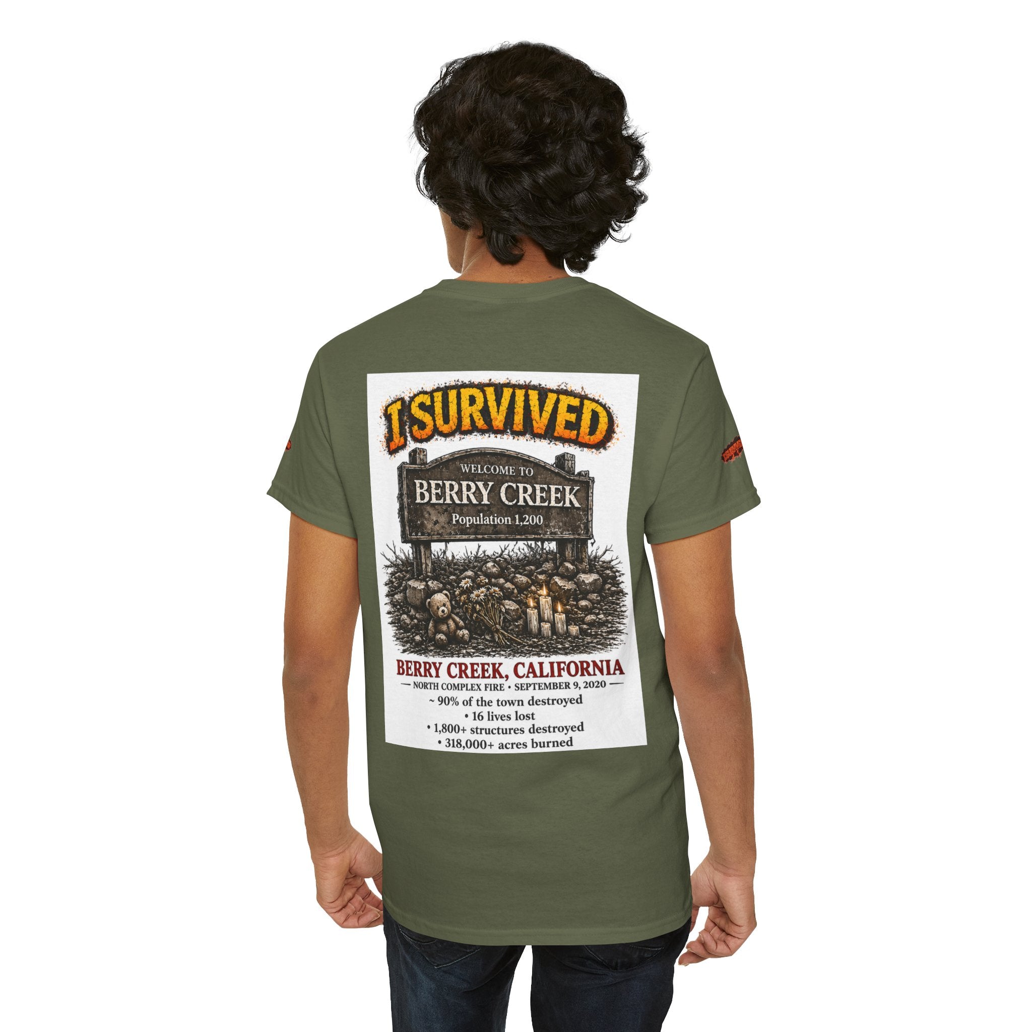 I Survived 2020 — S2:E1 "Berry Creek" | Wildfire Edition Memorial Unisex Heavy Cotton Tee (SPECIAL EDITION)