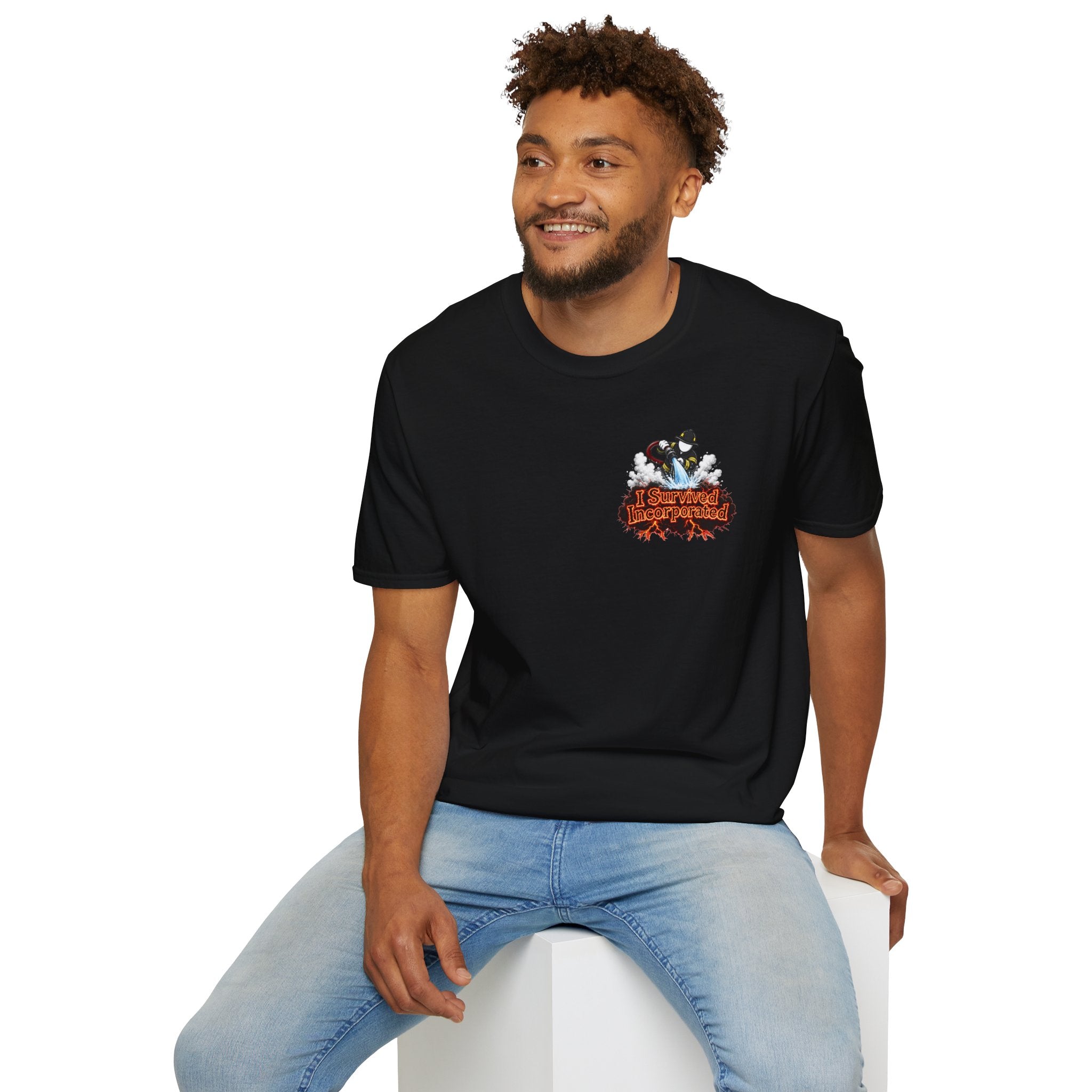 I Survived 2020 — "Please Stand By" Test Pattern Tee Wildfire Signal Edition Summer Premiere Unisex Softstyle T-Shirt