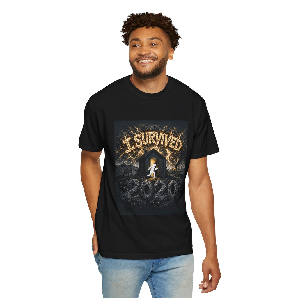 I Survived 2020 — Original Design Teaser Tee | Season 1 Premiere Drop Unisex Garment-Dyed T-shirt
