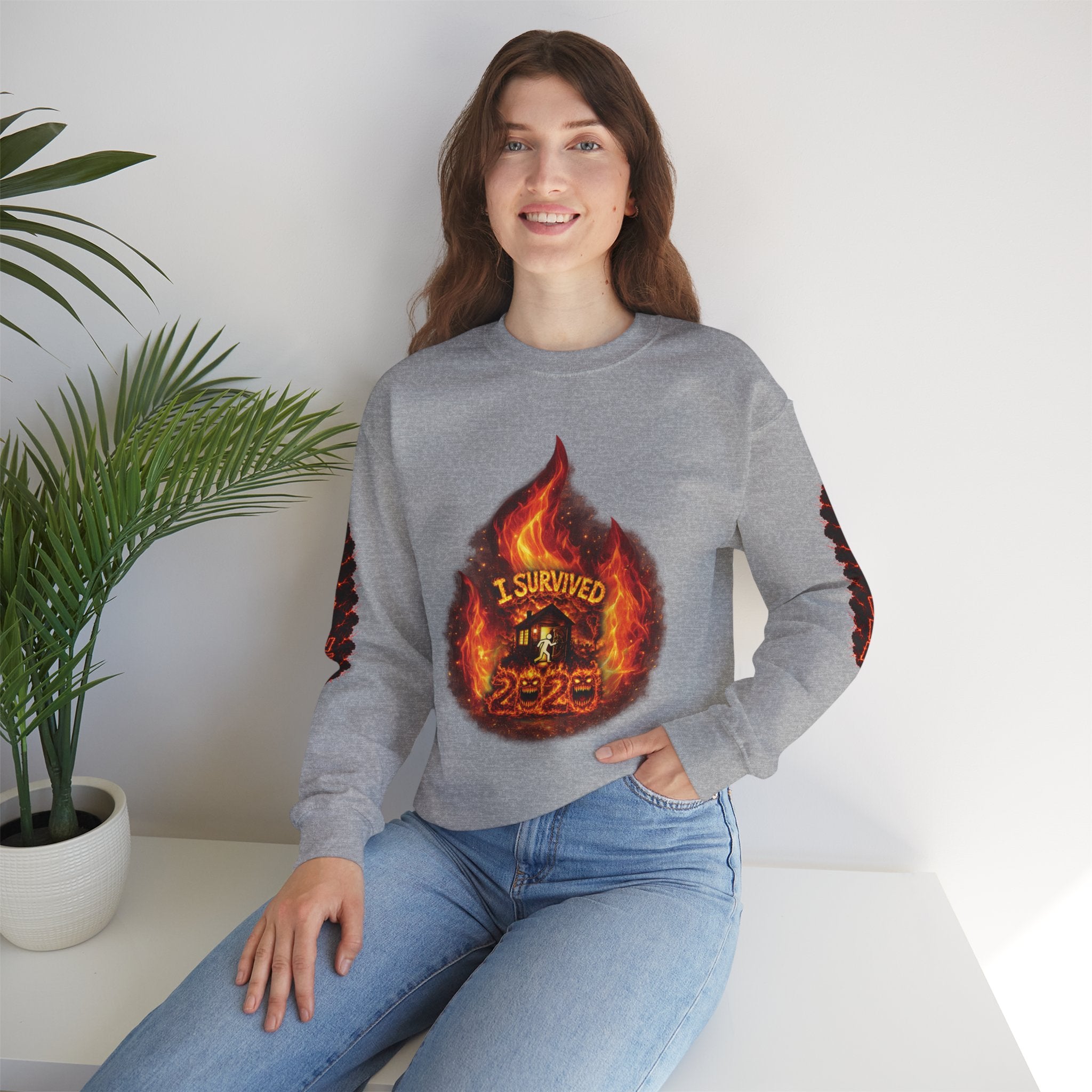 I Survived 2020 — Director's Cut S2:E2 "The Bobcat Fire" | Wildfire Edition Memorial Unisex Heavy Blend™ Crewneck Sweatshirt
