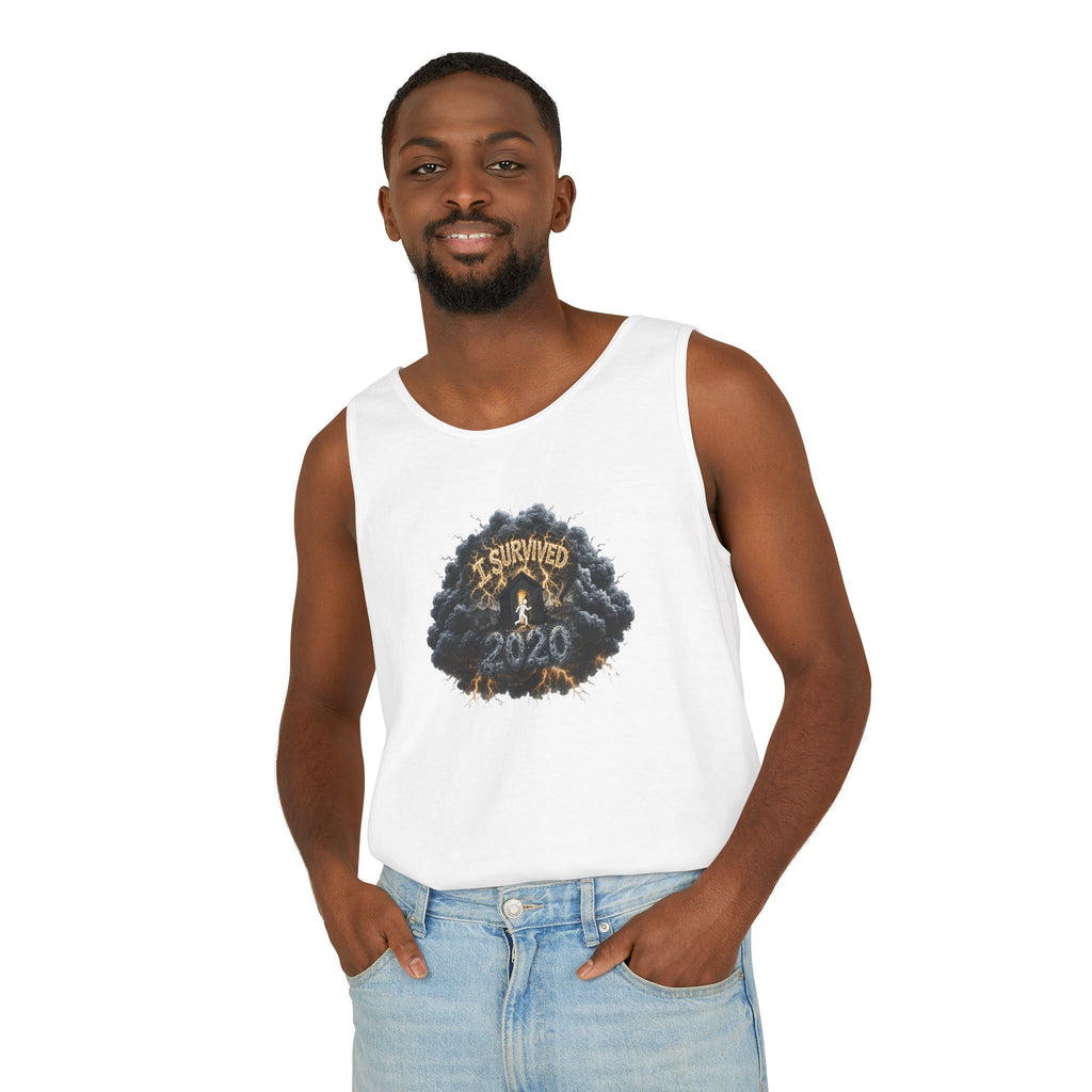 I Survived 2020 — Original PILOT Design: Director's Cut Unisex Garment-Dyed Tank Top
