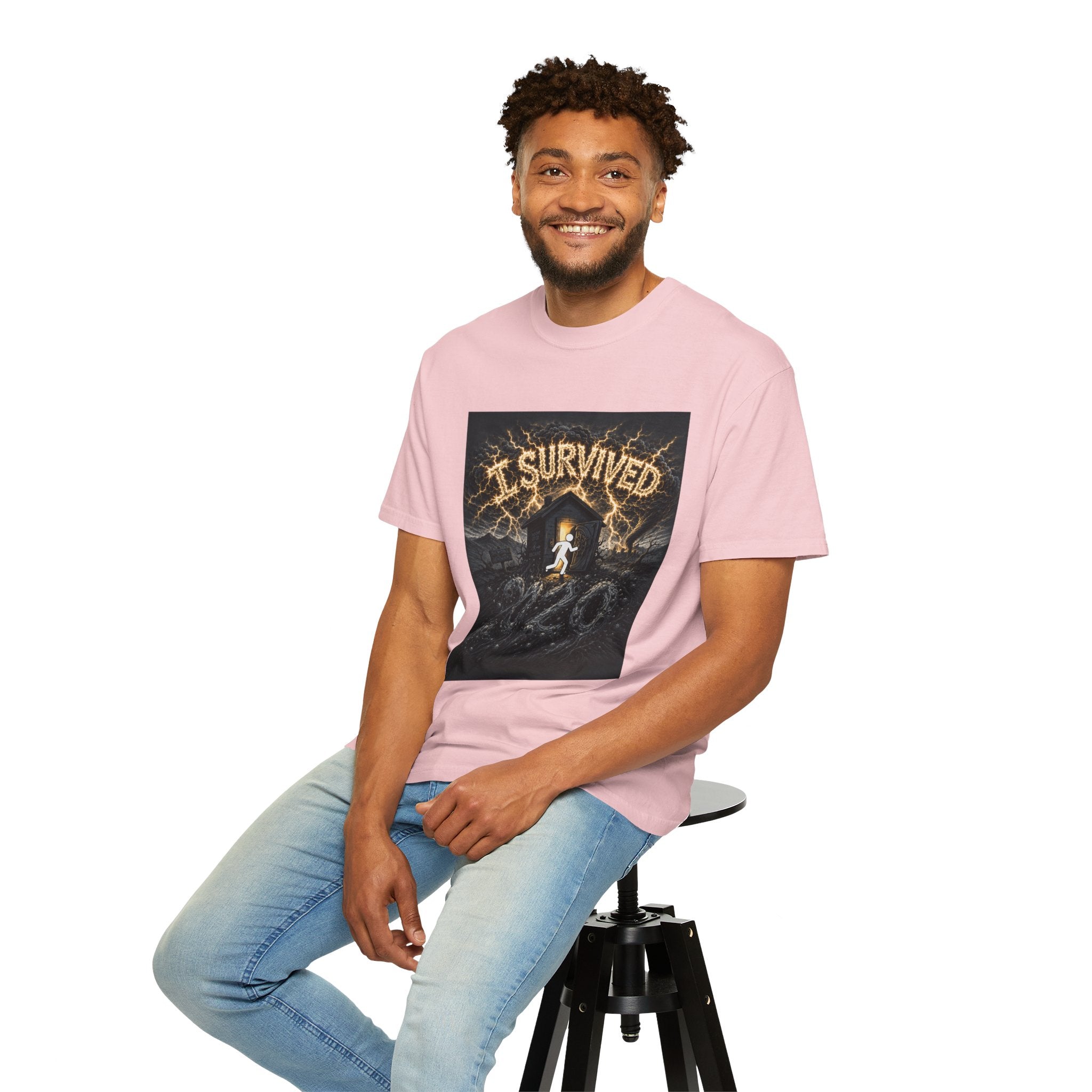 I Survived 2020 — Original Design Teaser Tee | Season 1 Premiere Drop Unisex Garment-Dyed T-shirt