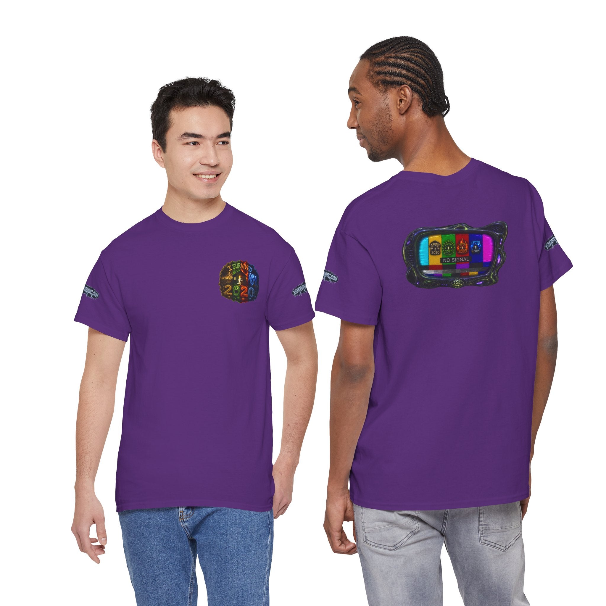I Survived 2020 — "No Signal" Test Pattern Tee Alien Broadcast Finale Special Edition Summer Premiere Unisex Heavy Cotton Tee