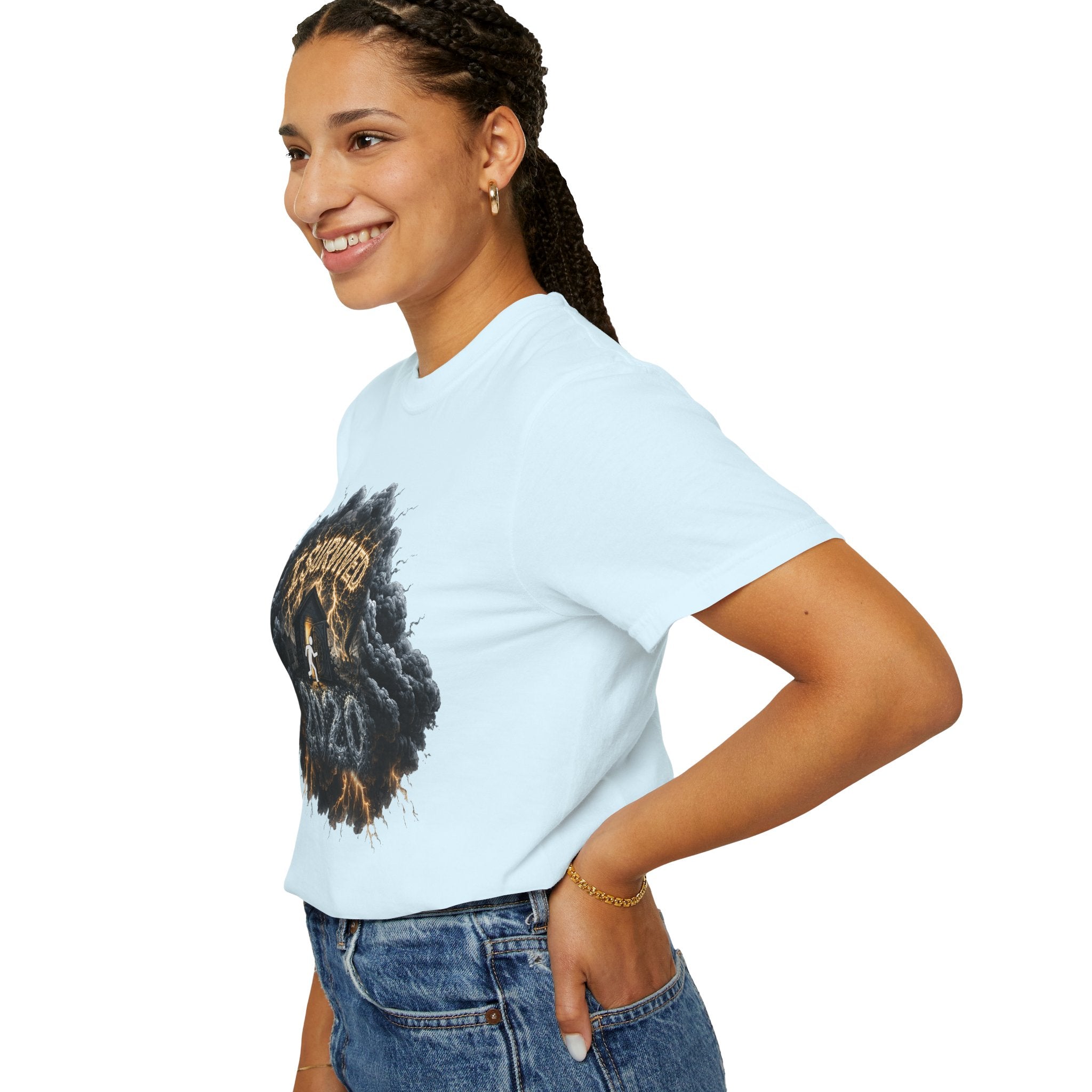 I Survived 2020 — Original Design Teaser Tee | Season 1 Premiere Drop Unisex Garment-Dyed T-shirt