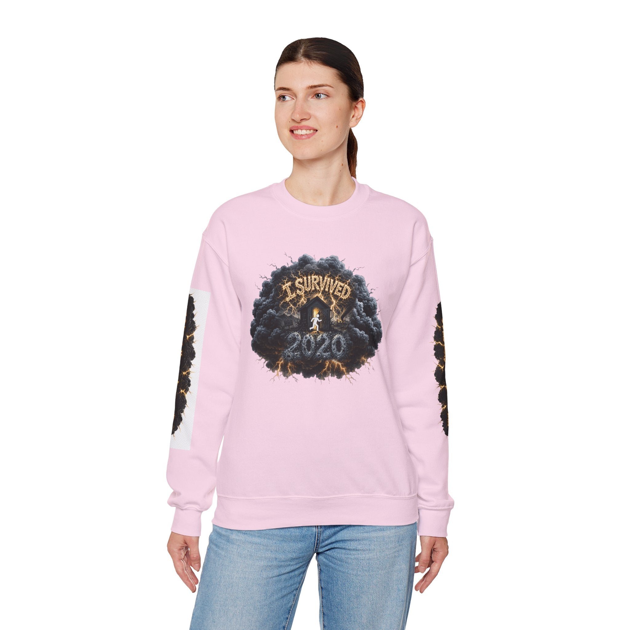 I Survived 2020 — Director's Cut Original Design Teaser Tee | Season 1 Premiere Drop Unisex Heavy Blend™ Crewneck Sweatshirt
