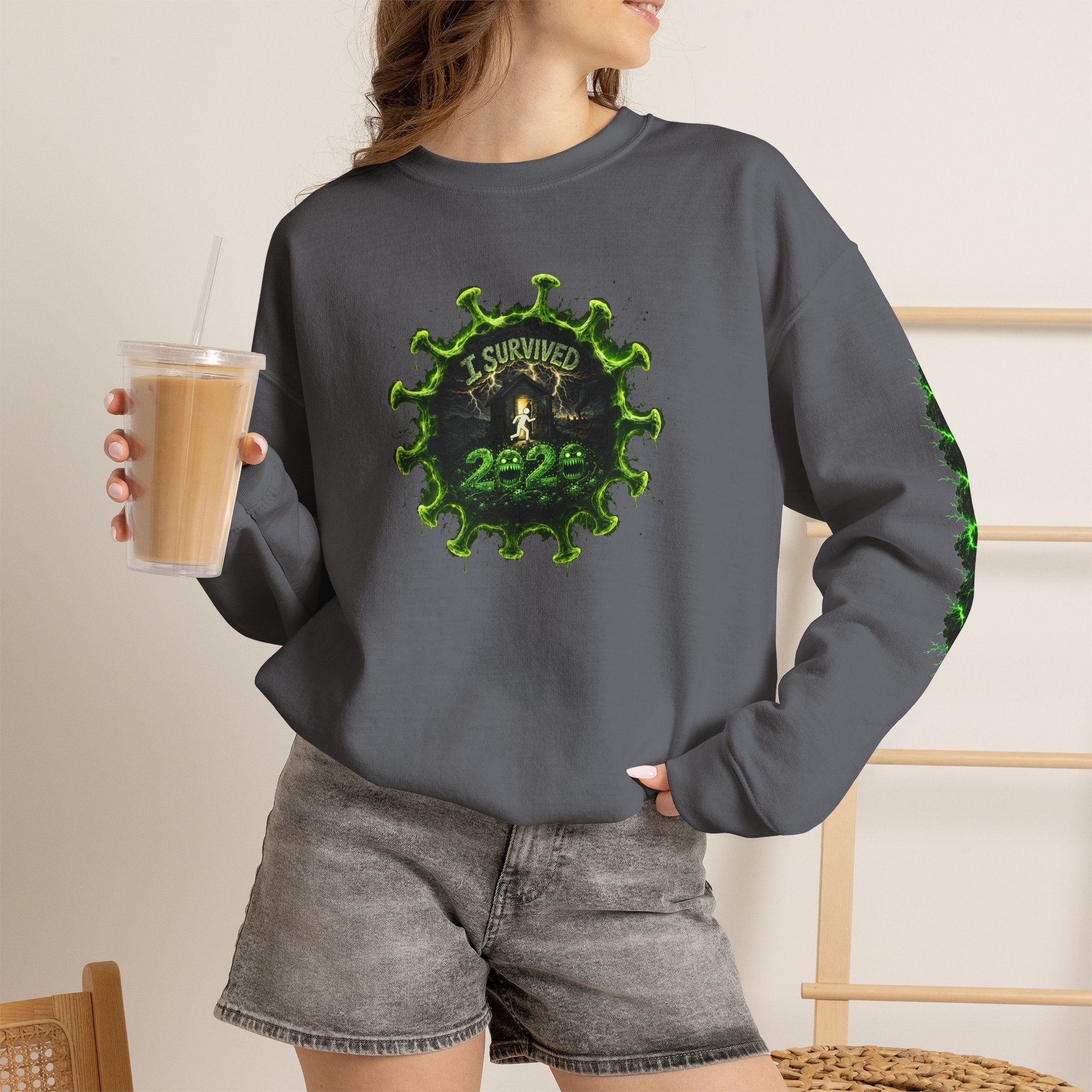 I Survived 2020 — PANDEMIC S1:E1: Director's Cut "COVID-19: The Coronavirus" Unisex Heavy Blend™ Crewneck Sweatshirt