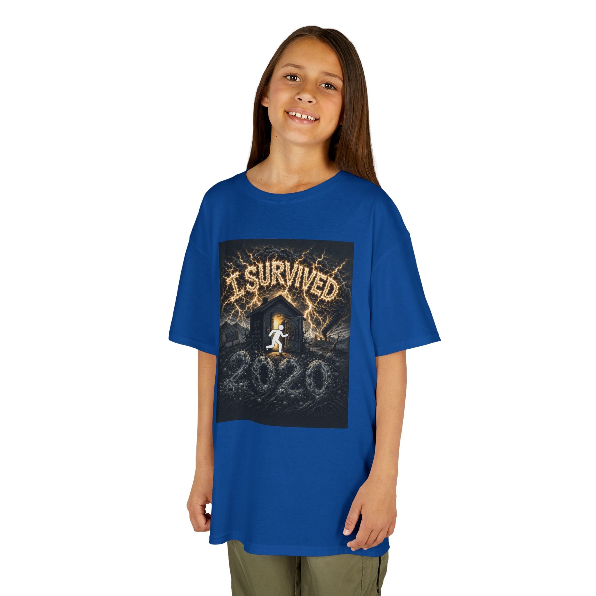 I Survived 2020 — Original Design Teaser Tee | Season 1 Premiere Drop Kids Heavy Cotton™ Tee