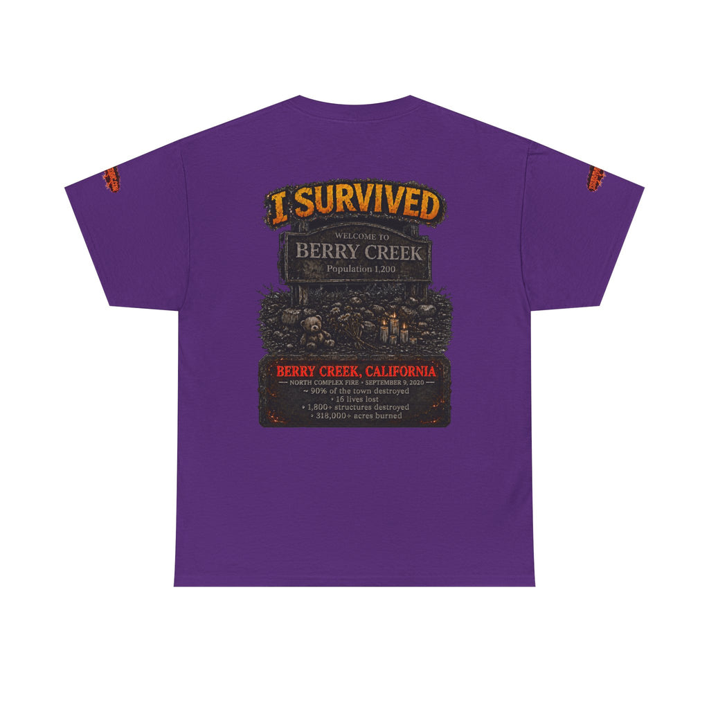 I Survived 2020 — Director's Cut S2:E1 "Berry Creek" | Wildfire Edition Memorial Unisex Heavy Cotton Tee (SPECIAL EDITION)