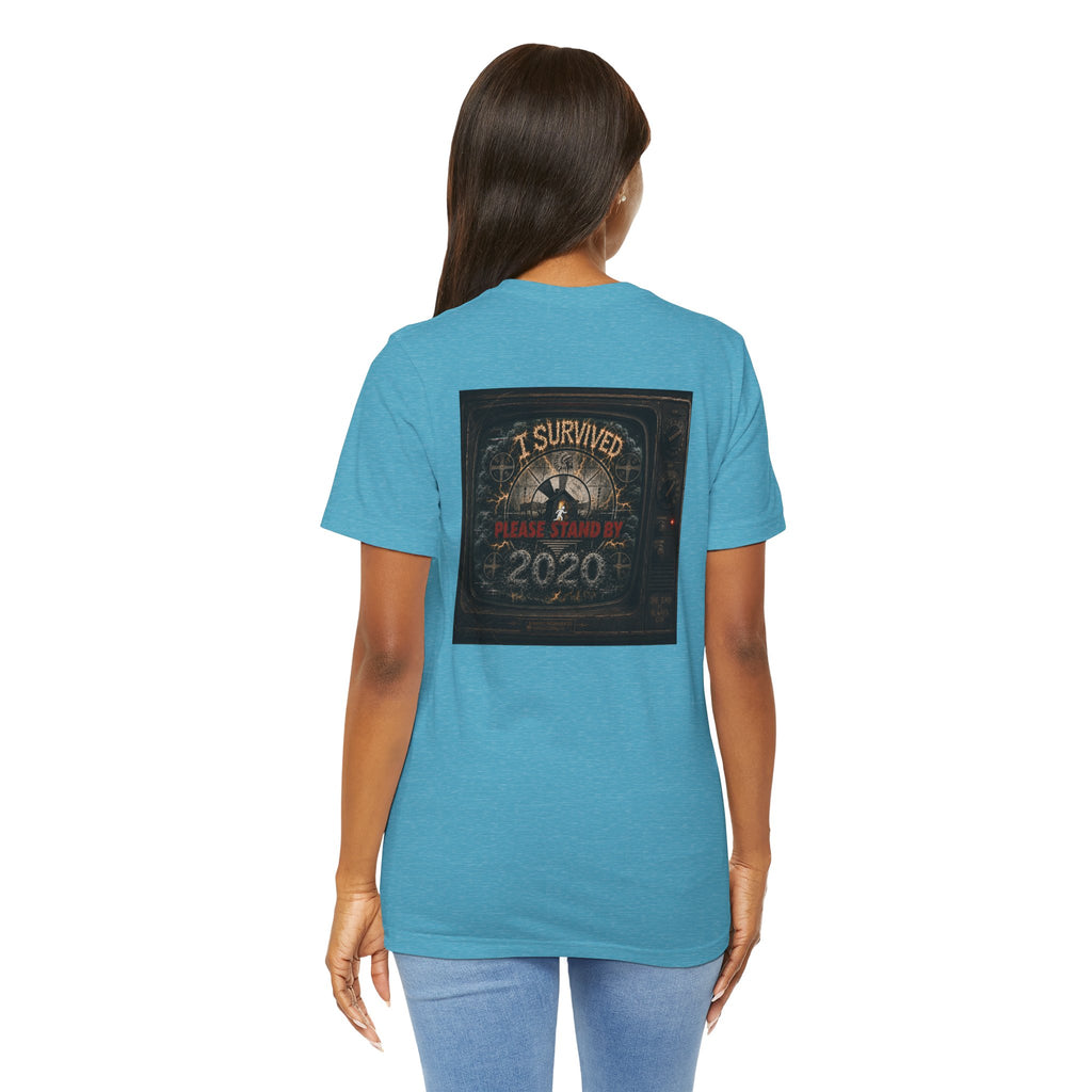 I Survived 2020 — "Please Stand By" Test Pattern Tee Summer Premier Unisex Jersey Short Sleeve Tee